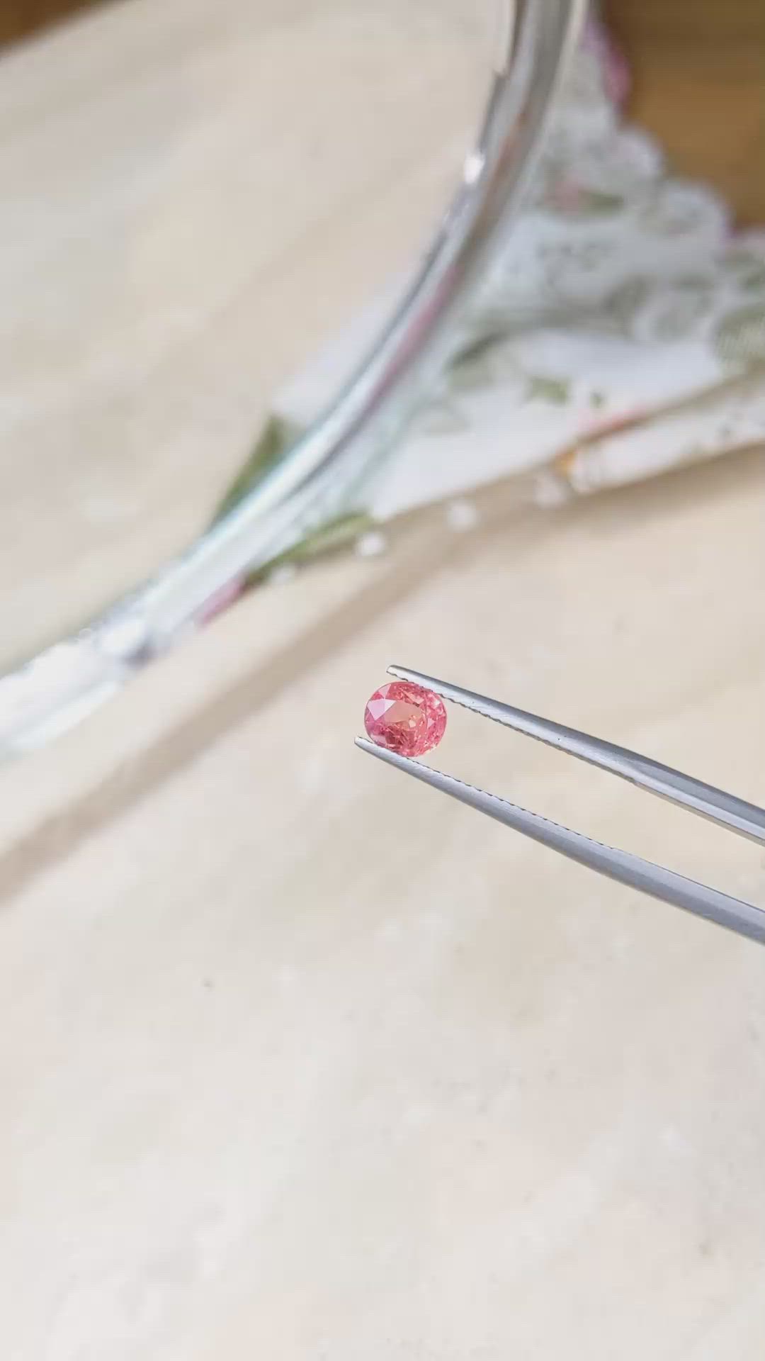 1.14 Ct. Padparadscha Sapphire from Tanzania Size Video