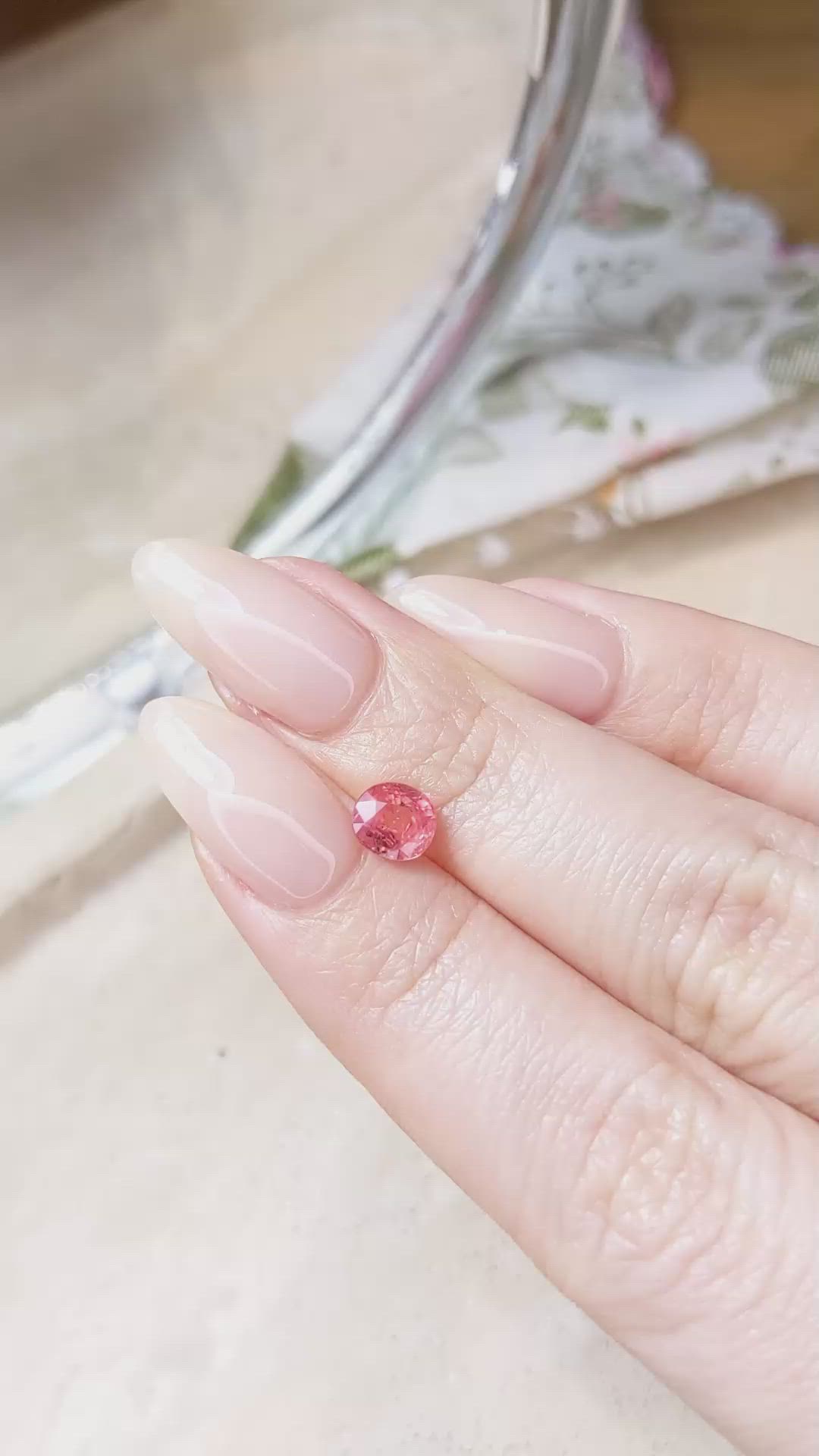 1.14 Ct. Padparadscha Sapphire from Tanzania Size Video