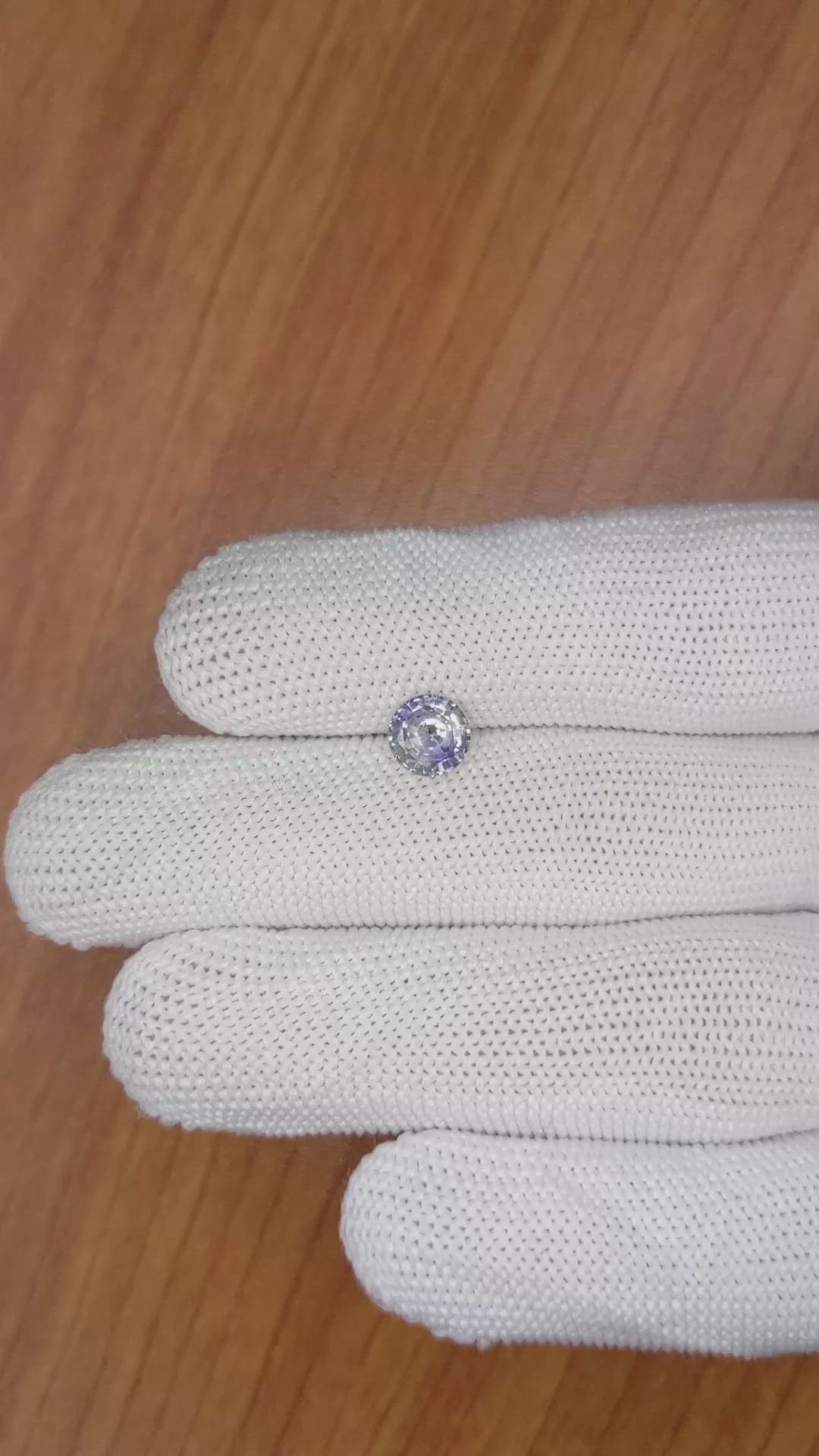 1.22 Ct. Bi Color Sapphire from Ceylon (Sri Lanka) Size Video