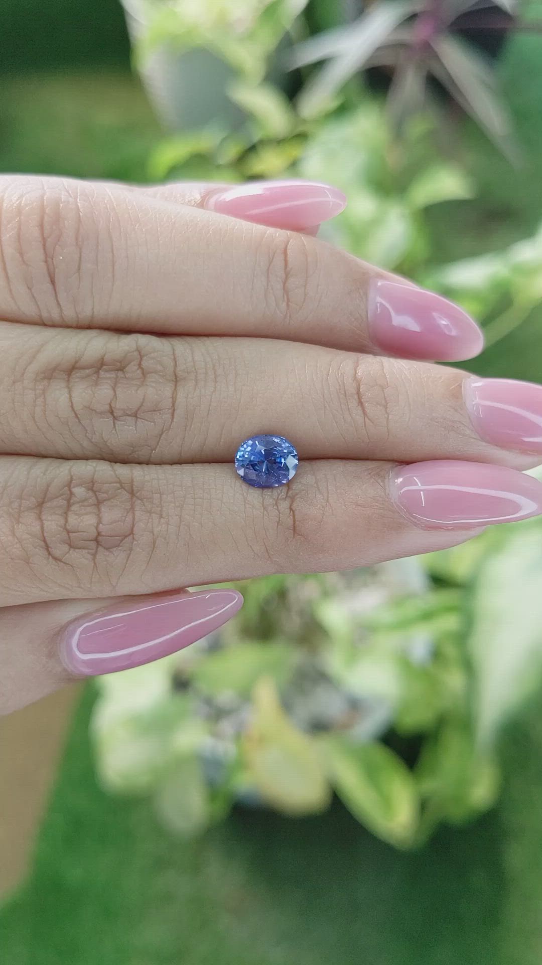 1.33 Ct. Blue Sapphire from Ceylon (Sri Lanka) Size Video
