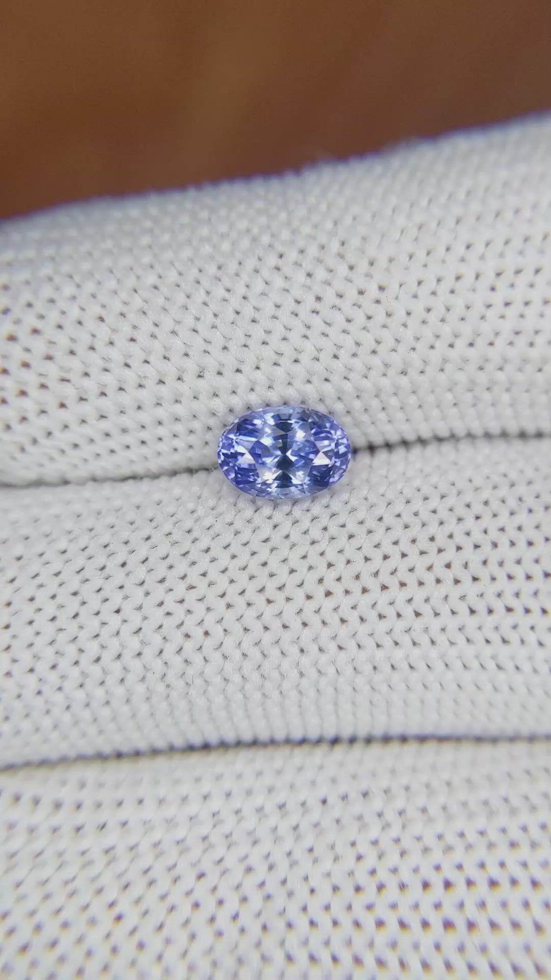 1.31 Ct. Blue Sapphire from Ceylon (Sri Lanka) Size Video