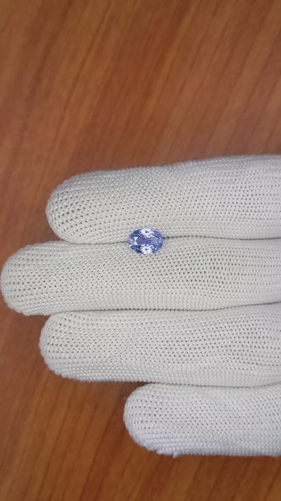 1.06 Ct. Blue Sapphire from Ceylon (Sri Lanka) Size Video