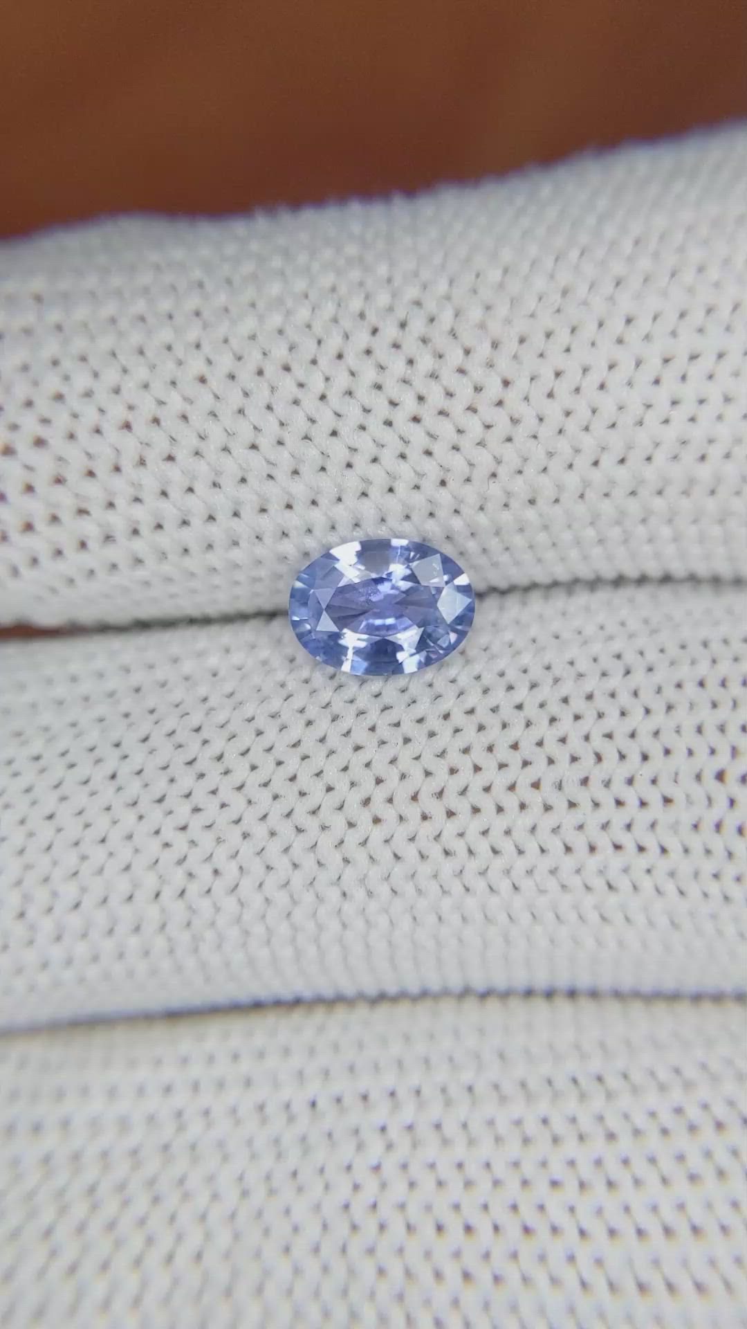 1.06 Ct. Blue Sapphire from Ceylon (Sri Lanka) Size Video