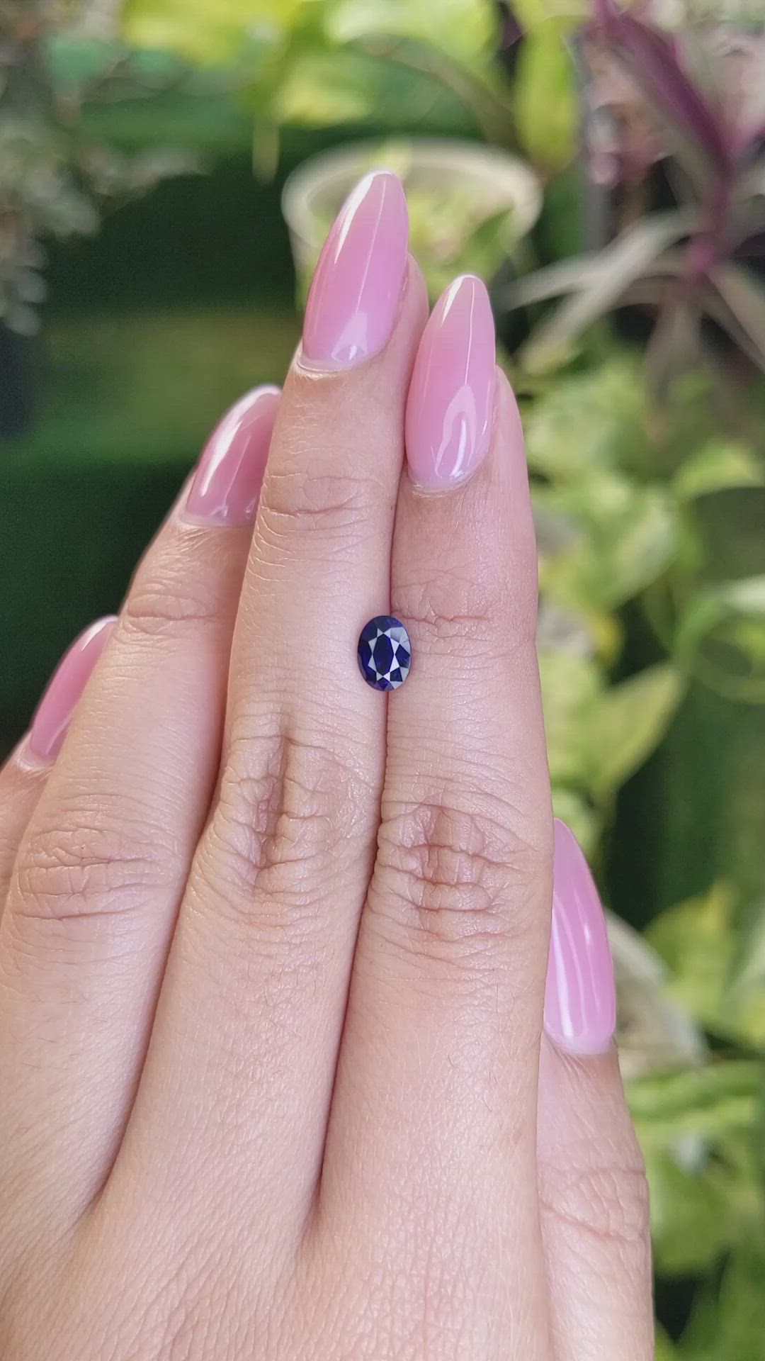 1.13 Ct. Blue Sapphire from Ceylon (Sri Lanka) Size Video