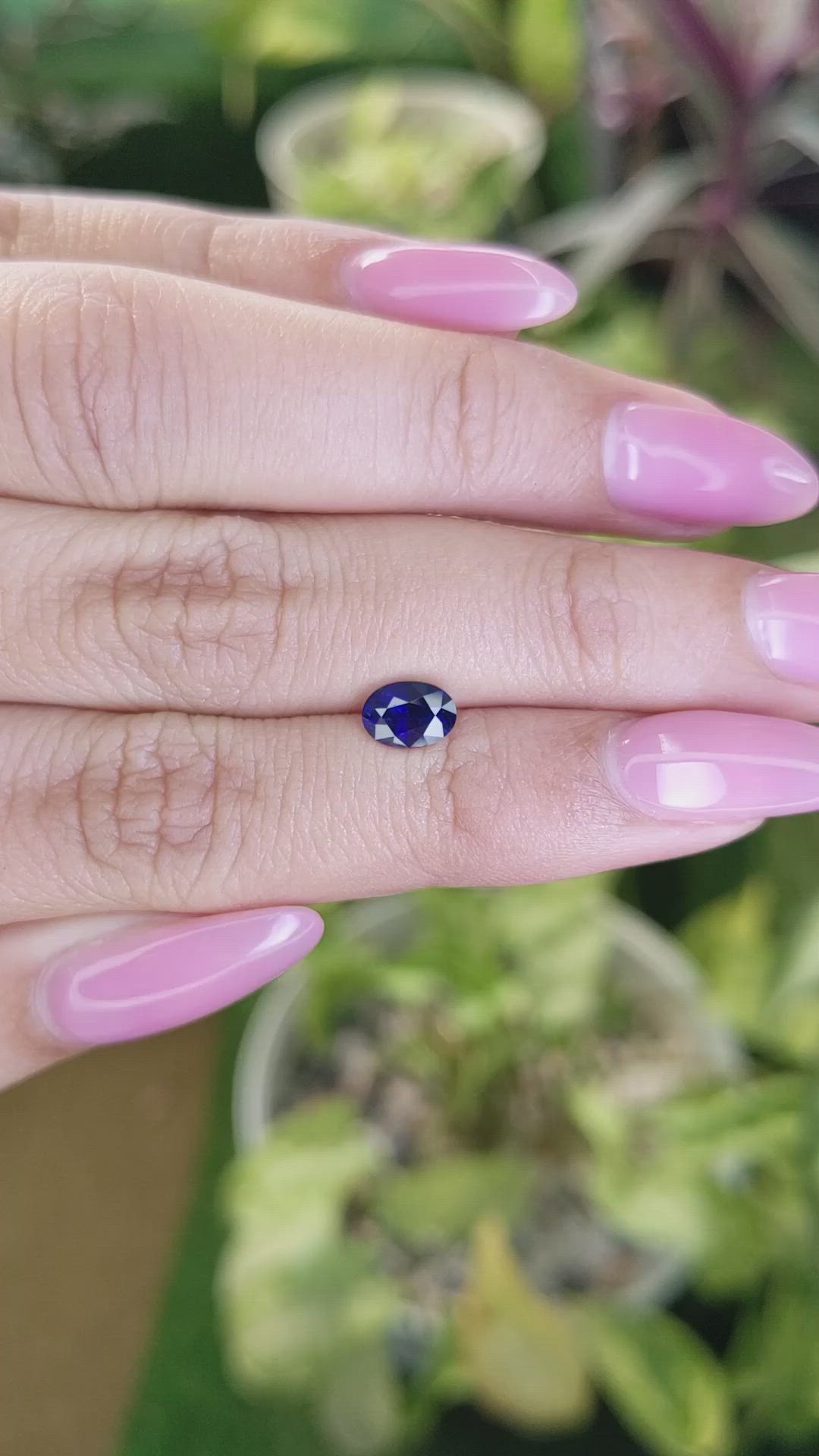 1.13 Ct. Blue Sapphire from Ceylon (Sri Lanka) Size Video