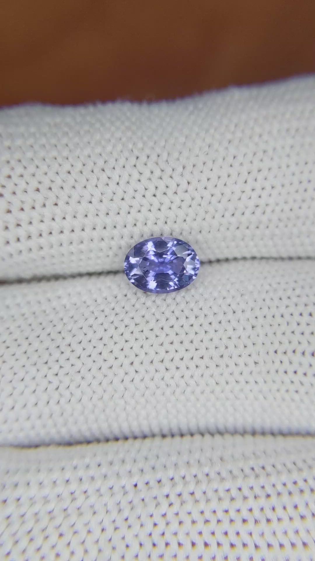 1.09 Ct. Violet Sapphire from Ceylon (Sri Lanka) Size Video