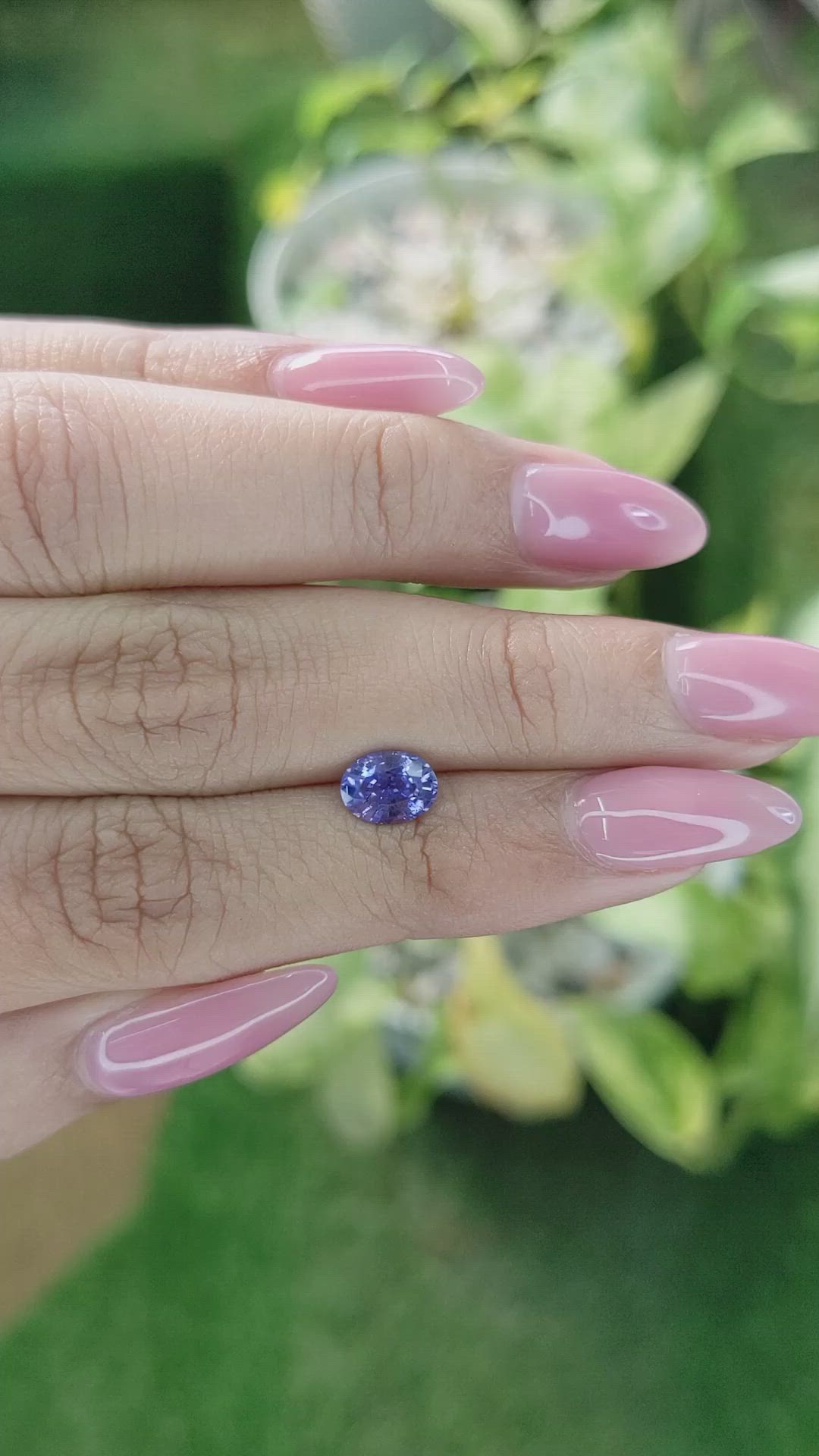 1.09 Ct. Violet Sapphire from Ceylon (Sri Lanka) Size Video