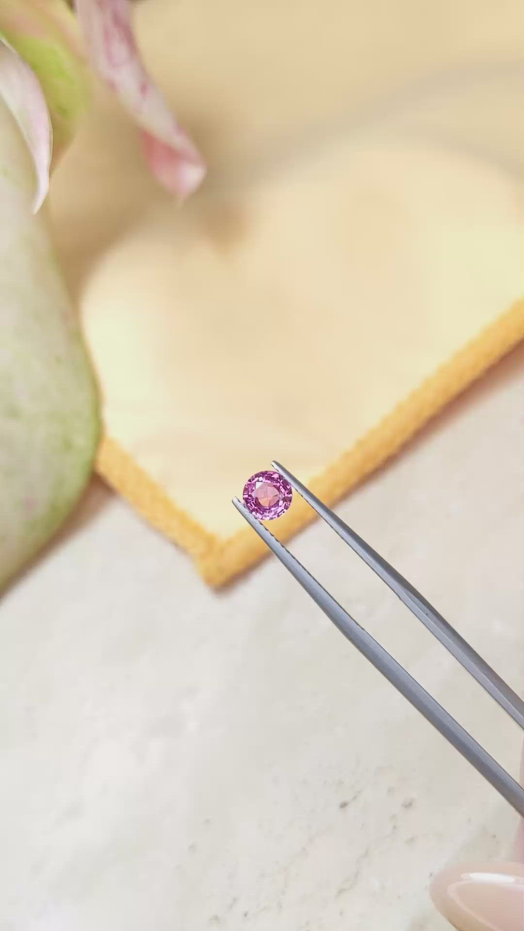 0.94 Ct. Pink Sapphire from Ceylon (Sri Lanka) Size Video