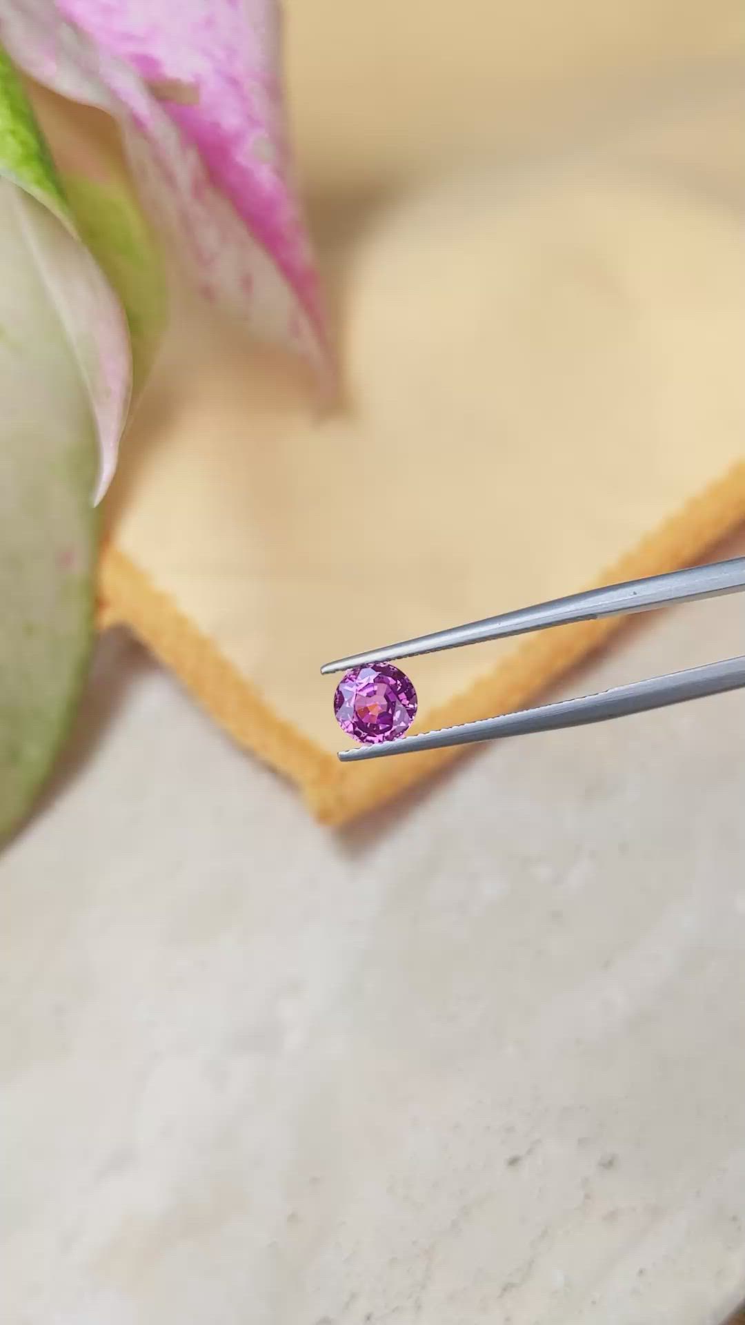 1.38 Ct. Pink Sapphire from Ceylon (Sri Lanka) Size Video