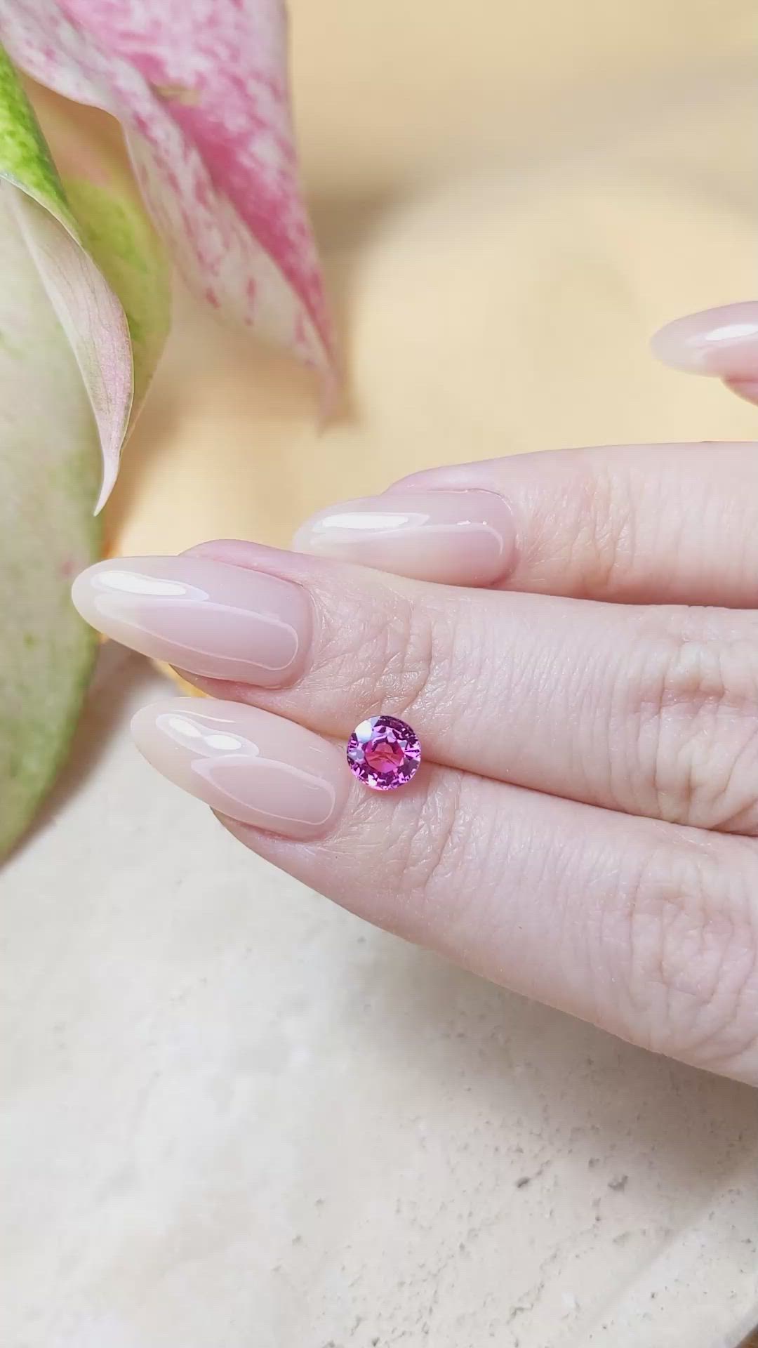 1.38 Ct. Pink Sapphire from Ceylon (Sri Lanka) Size Video