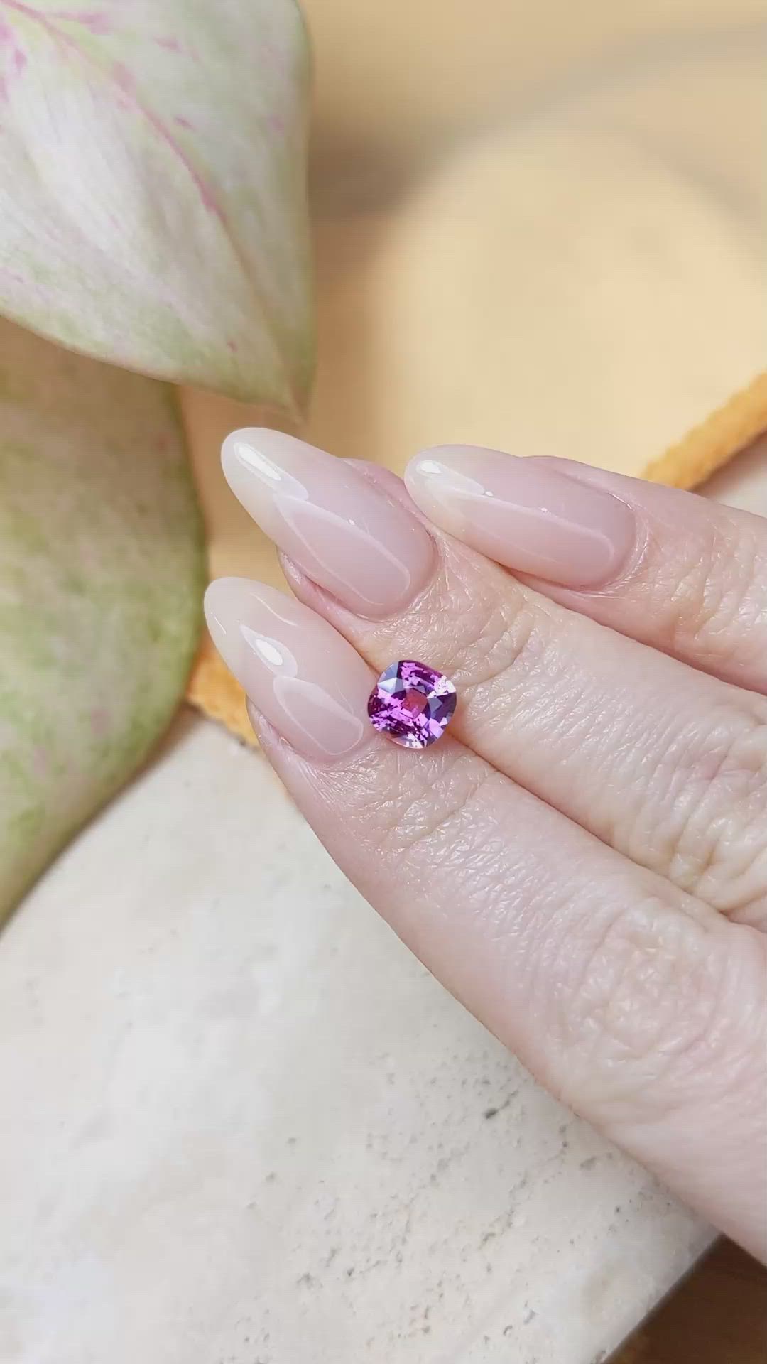 1.62 Ct. Pink Sapphire from Ceylon (Sri Lanka) Size Video