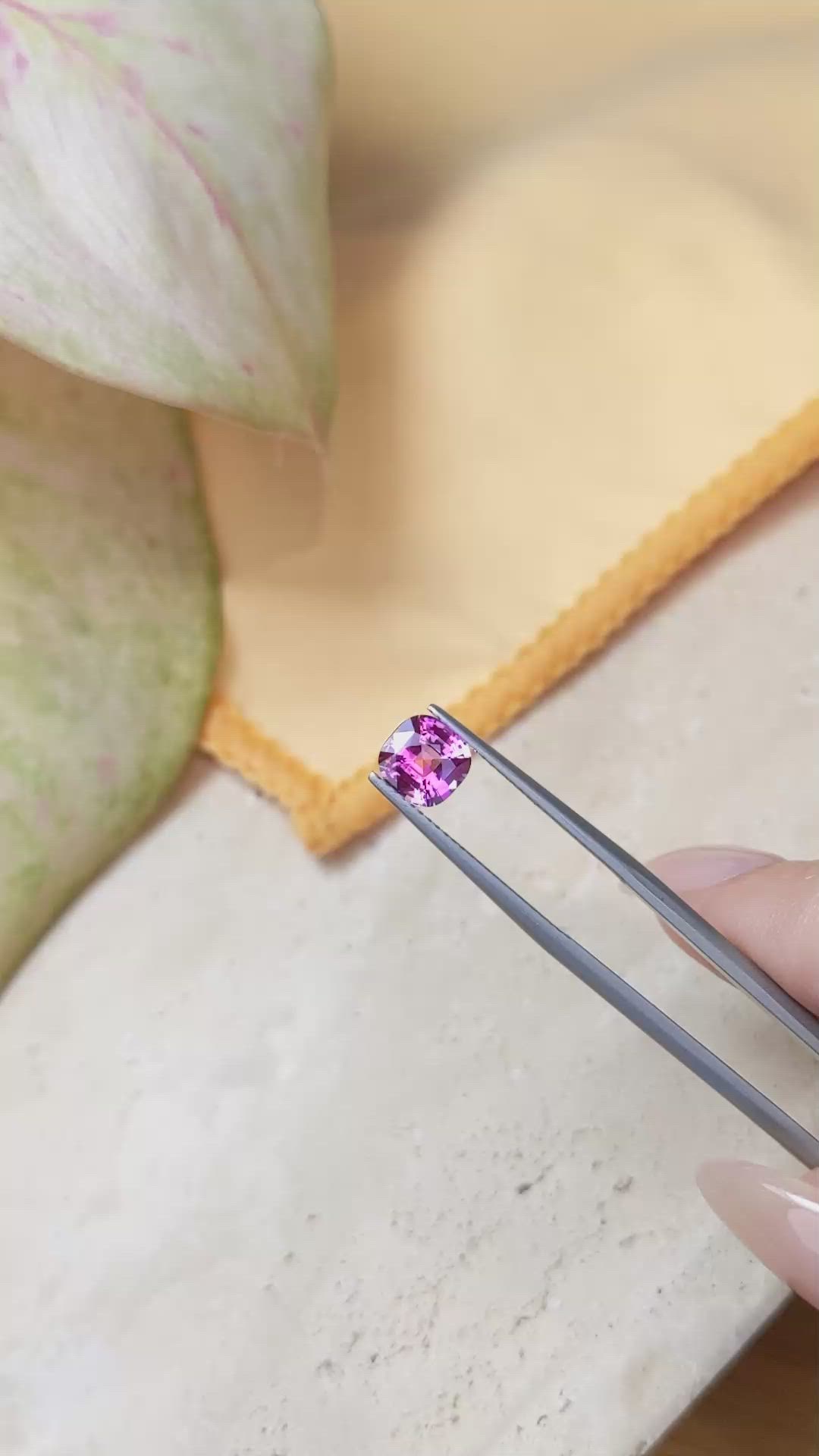1.62 Ct. Pink Sapphire from Ceylon (Sri Lanka) Size Video