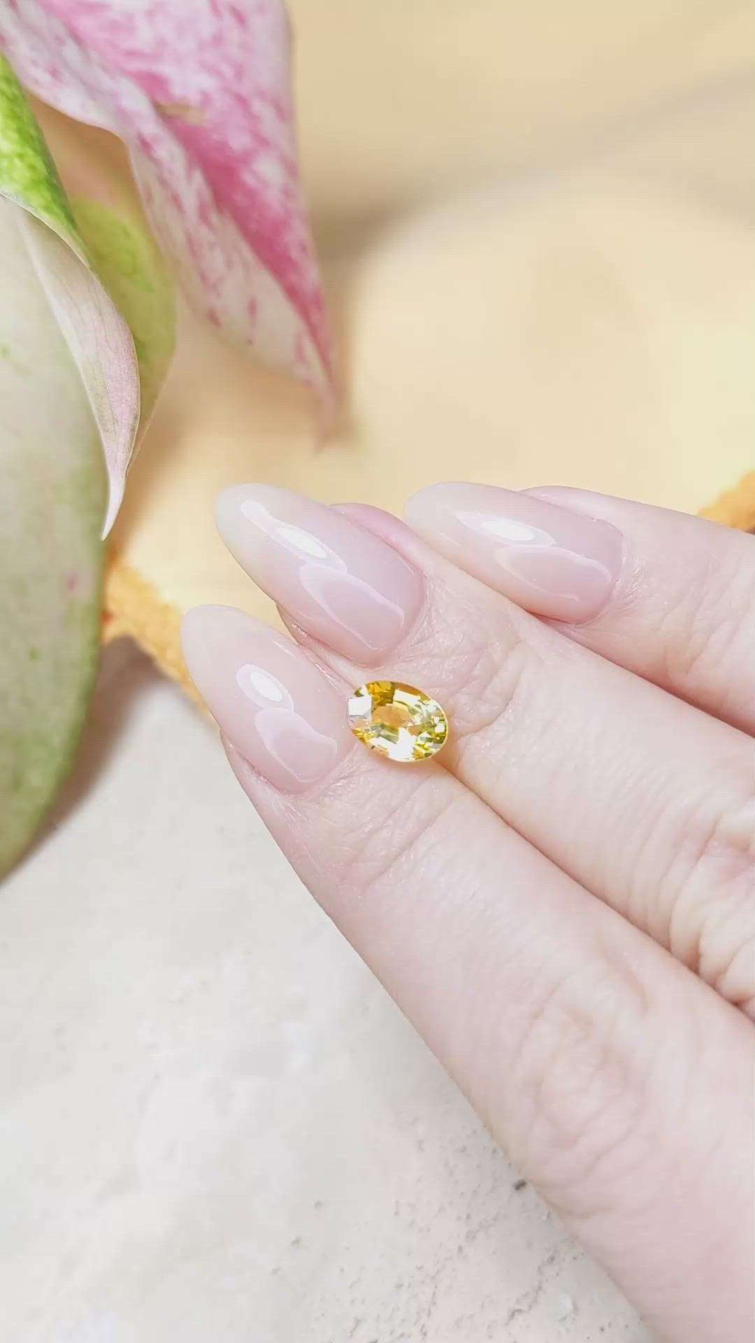 1.68 Ct. Yellow Sapphire from Ceylon (Sri Lanka) Size Video