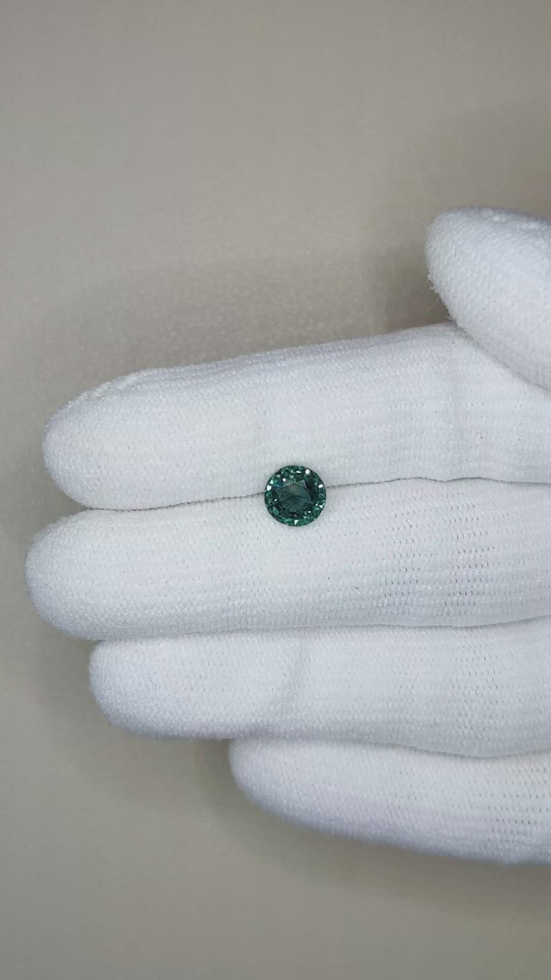 1.39 Ct. Bluish Green Sapphire from Ceylon (Sri Lanka) Size Video