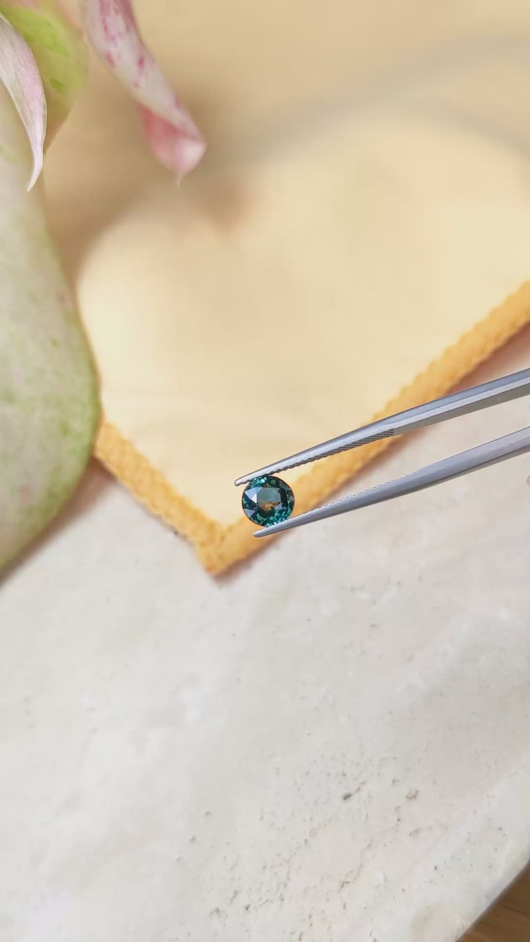 1.39 Ct. Bluish Green Sapphire from Ceylon (Sri Lanka) Size Video