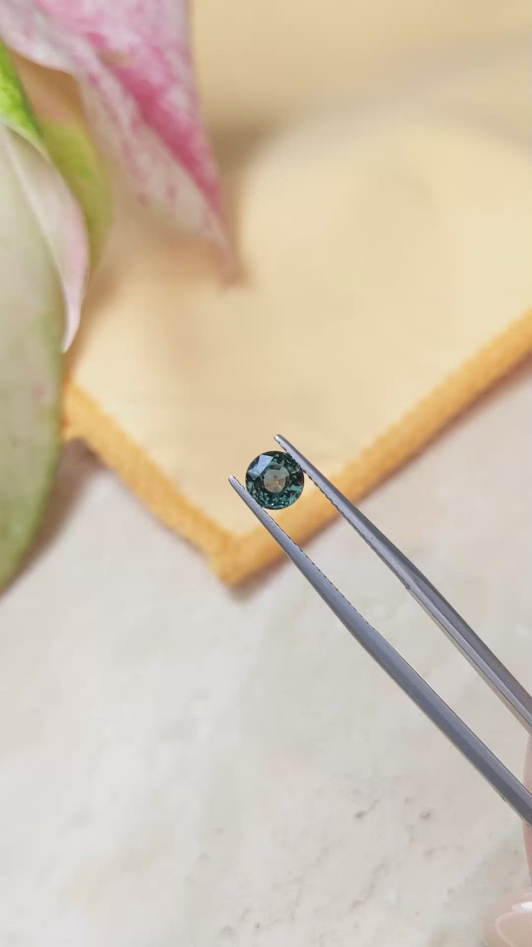 1.17 Ct. Bluish Green Sapphire from Ceylon (Sri Lanka) Size Video