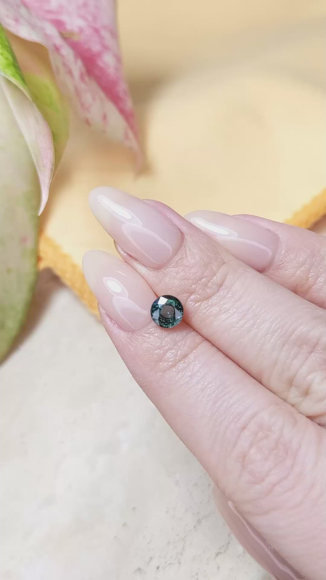 1.17 Ct. Bluish Green Sapphire from Ceylon (Sri Lanka) Size Video