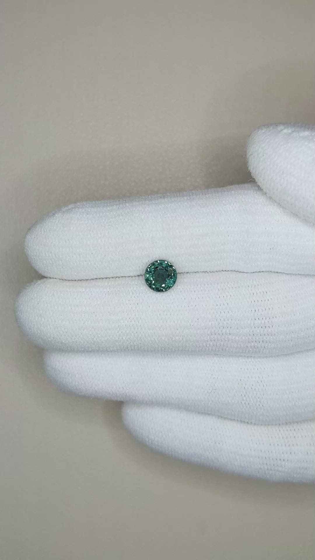 1.17 Ct. Bluish Green Sapphire from Ceylon (Sri Lanka) Size Video