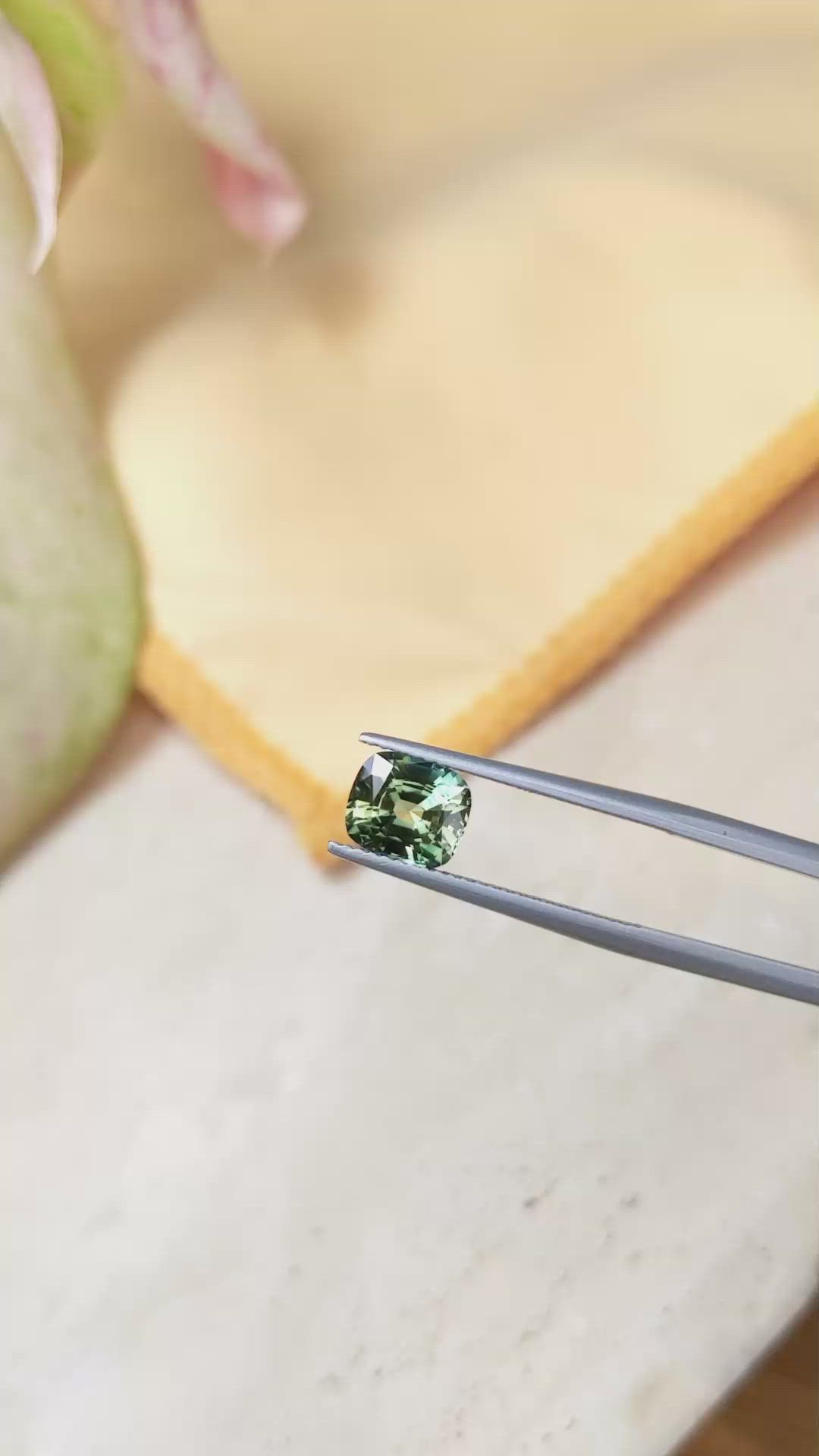 2.32 Ct. Green Sapphire from Ceylon (Sri Lanka) Size Video