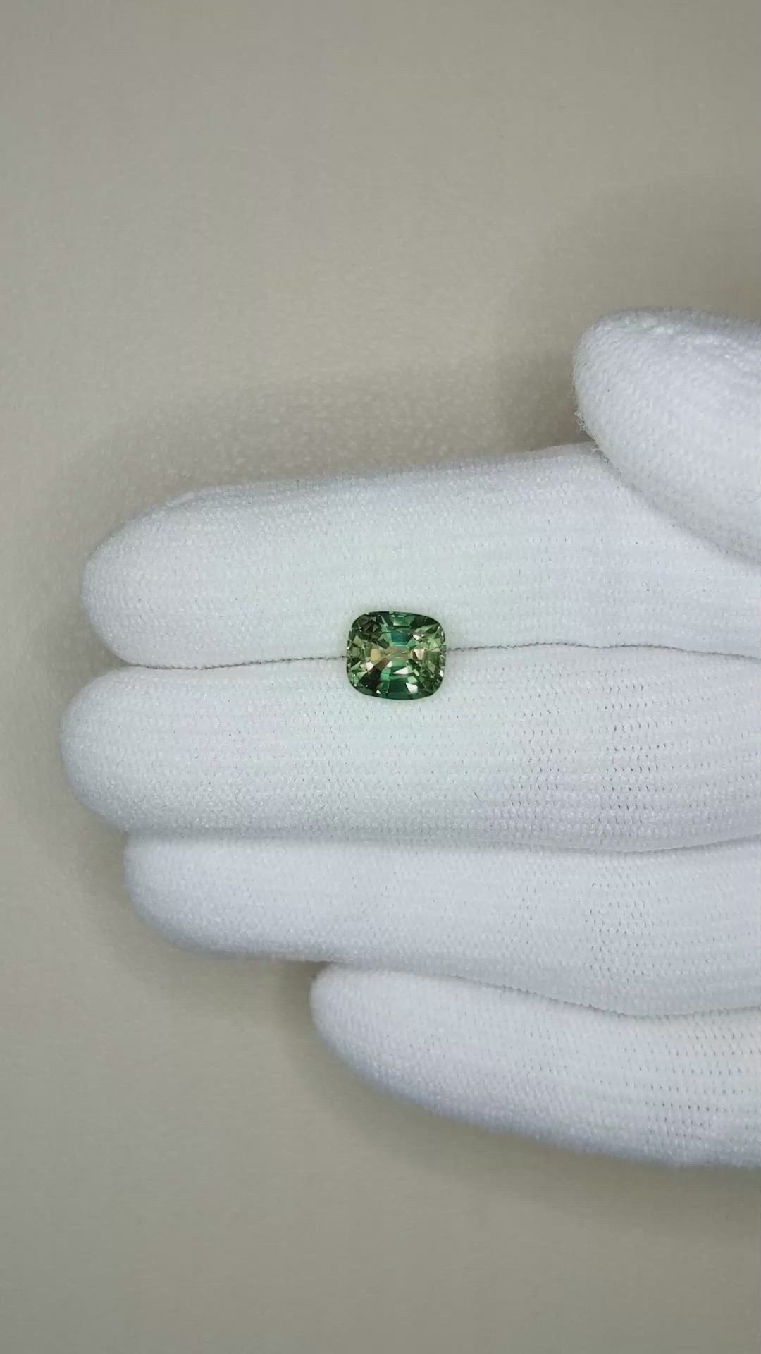 2.32 Ct. Green Sapphire from Ceylon (Sri Lanka) Size Video