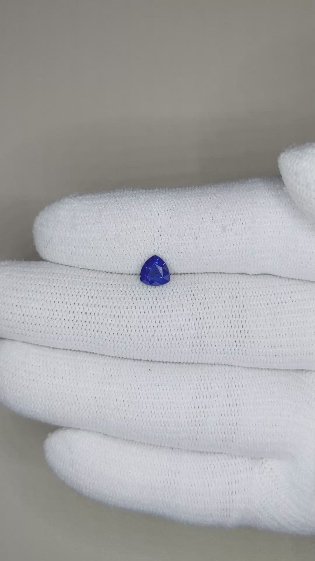 0.99 Ct. Blue Sapphire from Ceylon (Sri Lanka) Size Video