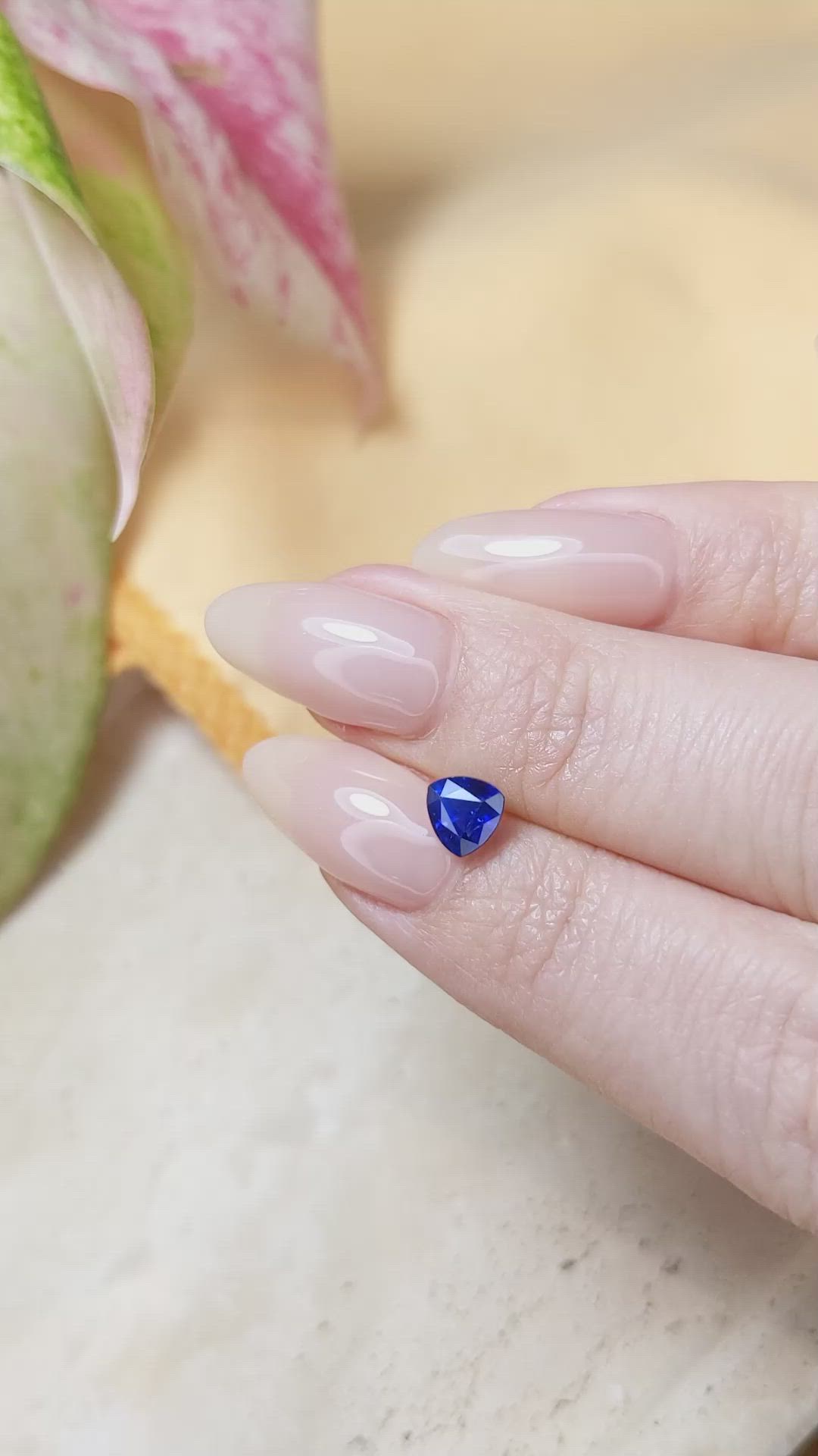 0.99 Ct. Blue Sapphire from Ceylon (Sri Lanka) Size Video