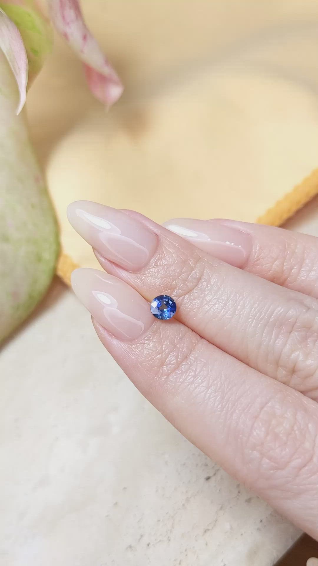 0.56 Ct. Blue Sapphire from Ceylon (Sri Lanka) Size Video