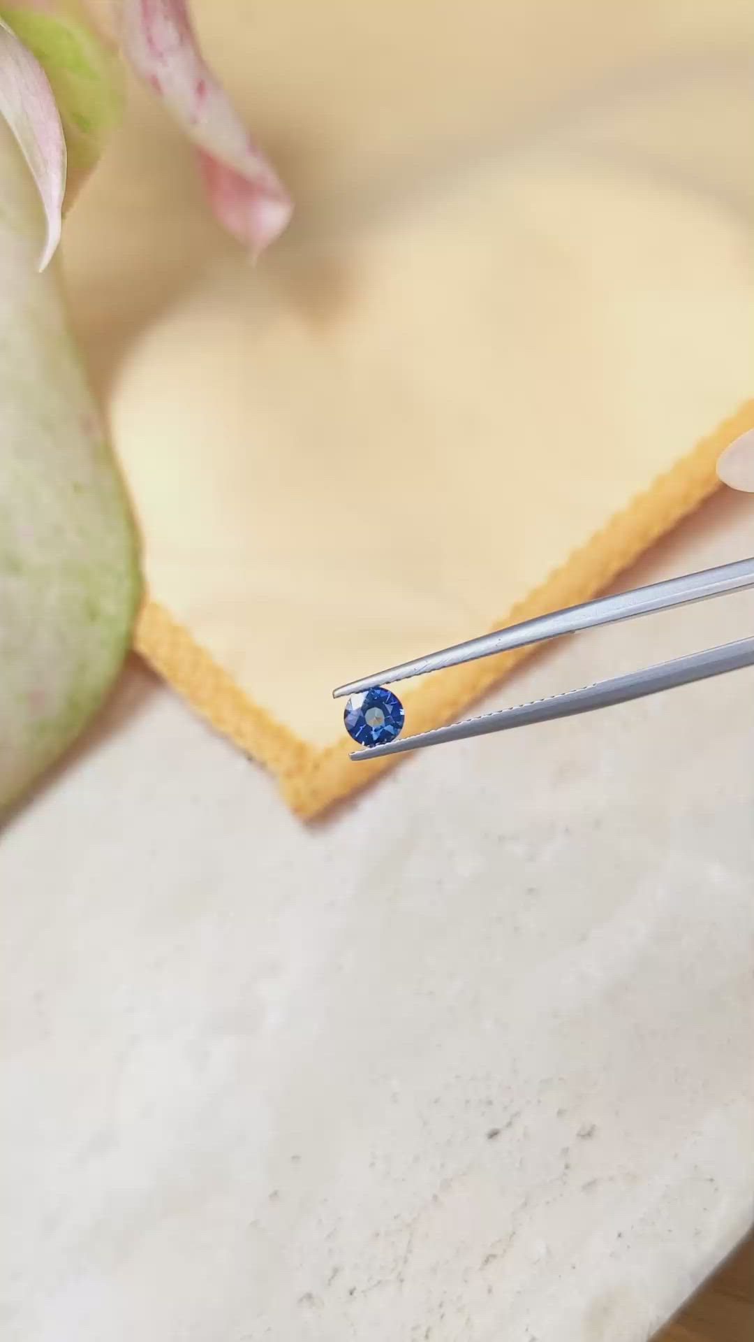 0.56 Ct. Blue Sapphire from Ceylon (Sri Lanka) Size Video