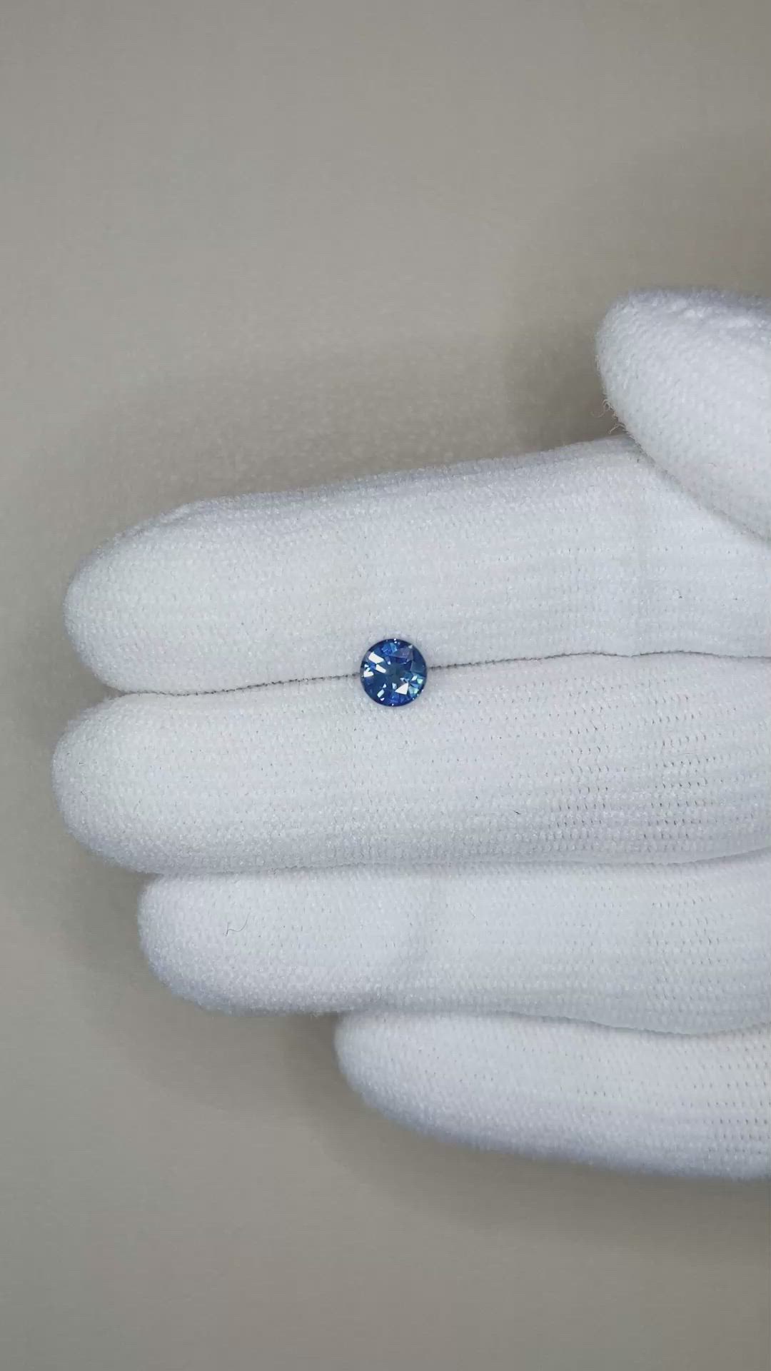 0.56 Ct. Blue Sapphire from Ceylon (Sri Lanka) Size Video