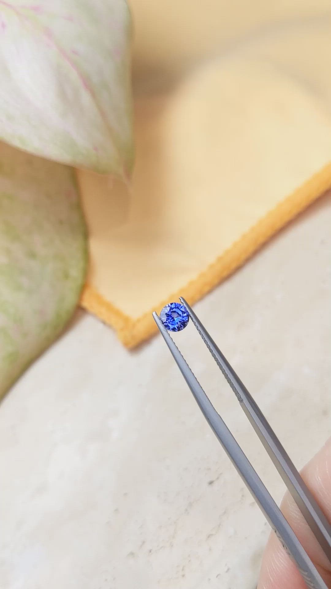 0.60 Ct. Blue Sapphire from Ceylon (Sri Lanka) Size Video