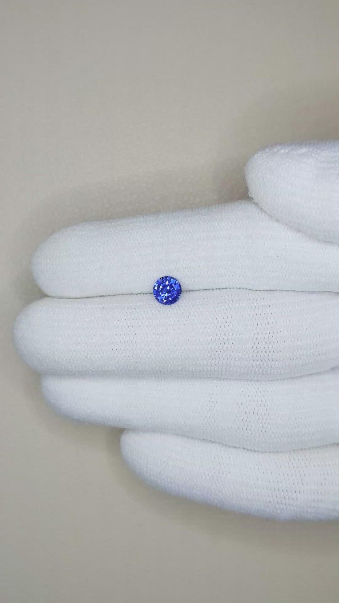 0.60 Ct. Blue Sapphire from Ceylon (Sri Lanka) Size Video