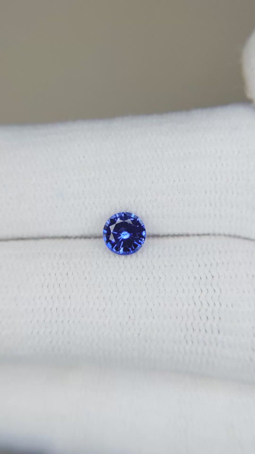 0.60 Ct. Blue Sapphire from Ceylon (Sri Lanka) Size Video