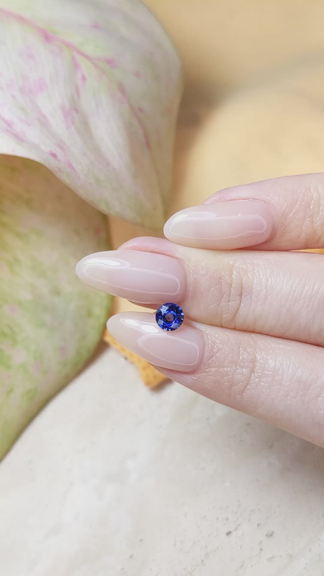 0.65 Ct. Blue Sapphire from Ceylon (Sri Lanka) Size Video