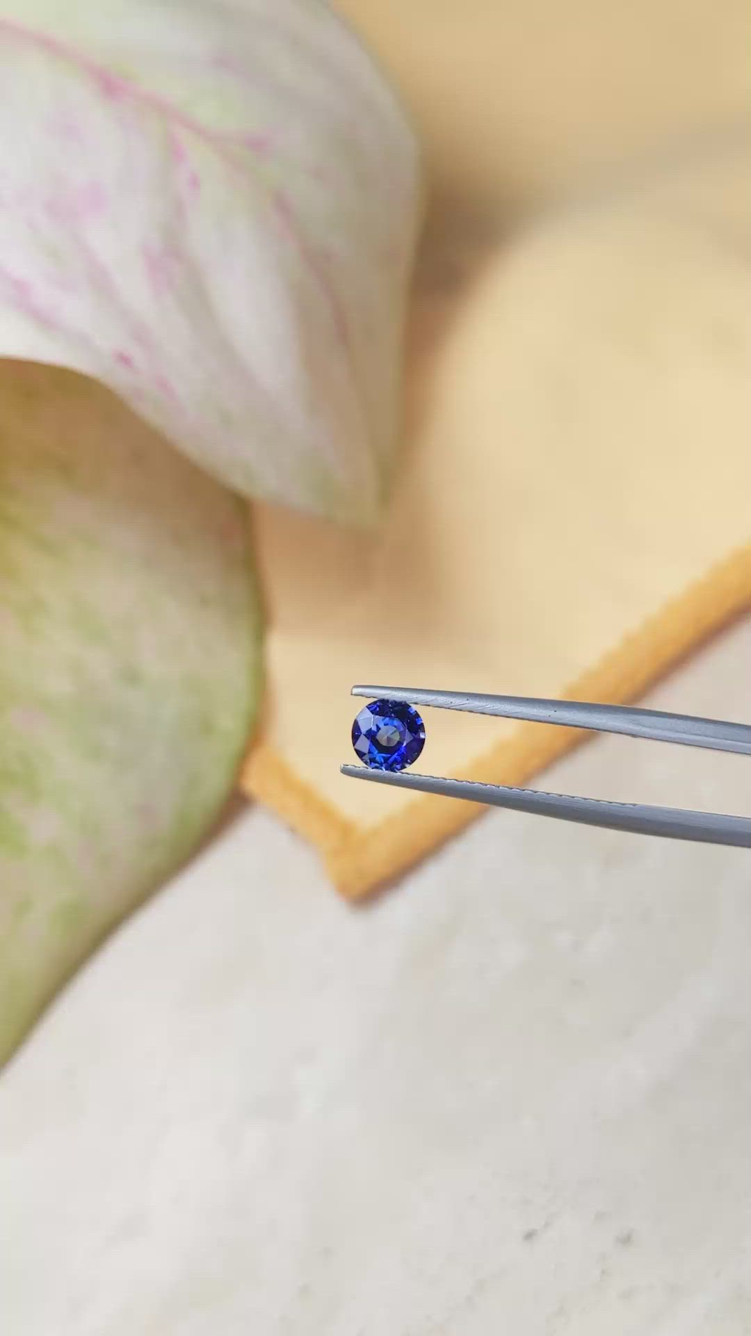 0.65 Ct. Blue Sapphire from Ceylon (Sri Lanka) Size Video