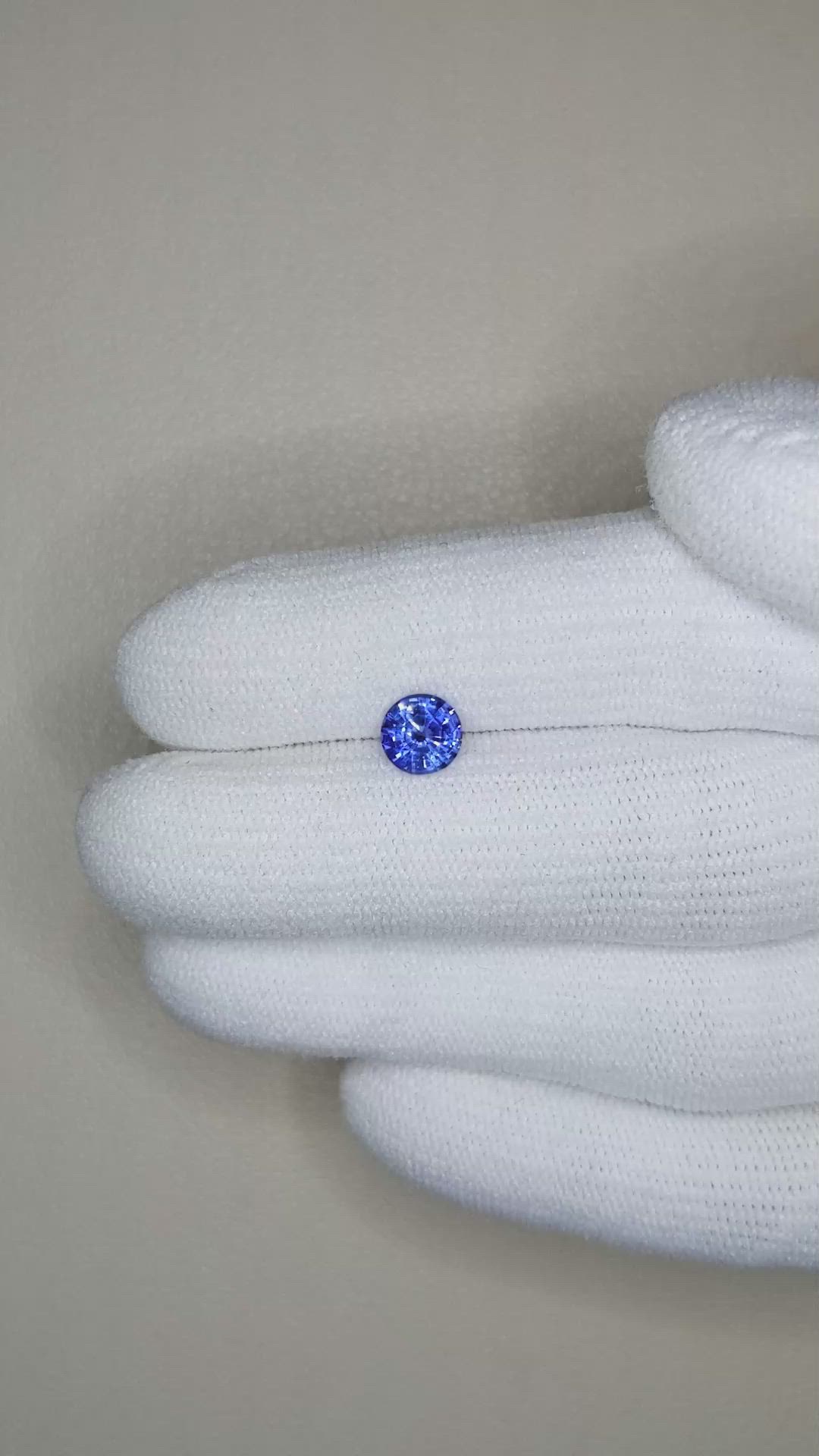 0.84 Ct. Blue Sapphire from Ceylon (Sri Lanka) Size Video