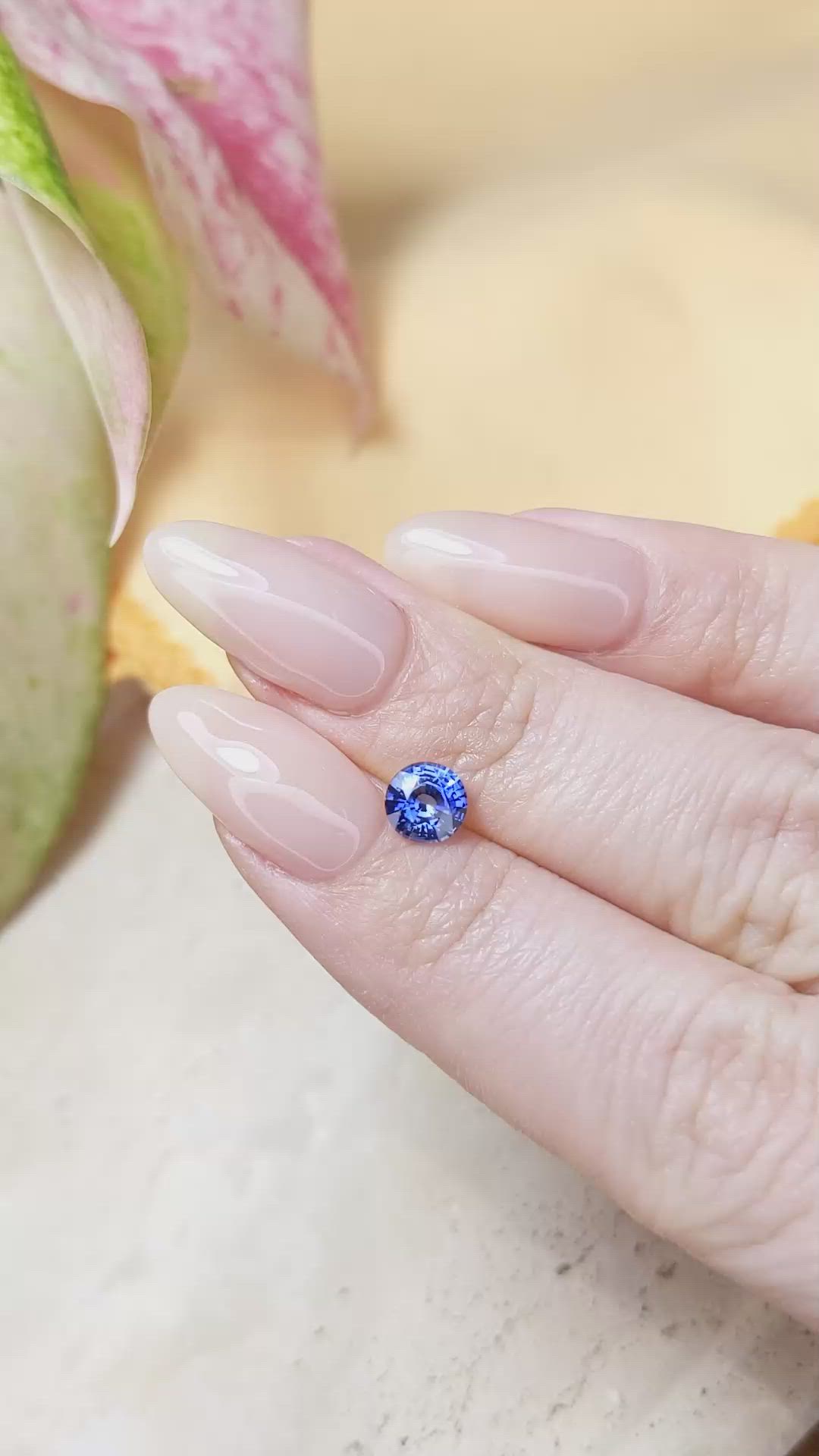 0.84 Ct. Blue Sapphire from Ceylon (Sri Lanka) Size Video