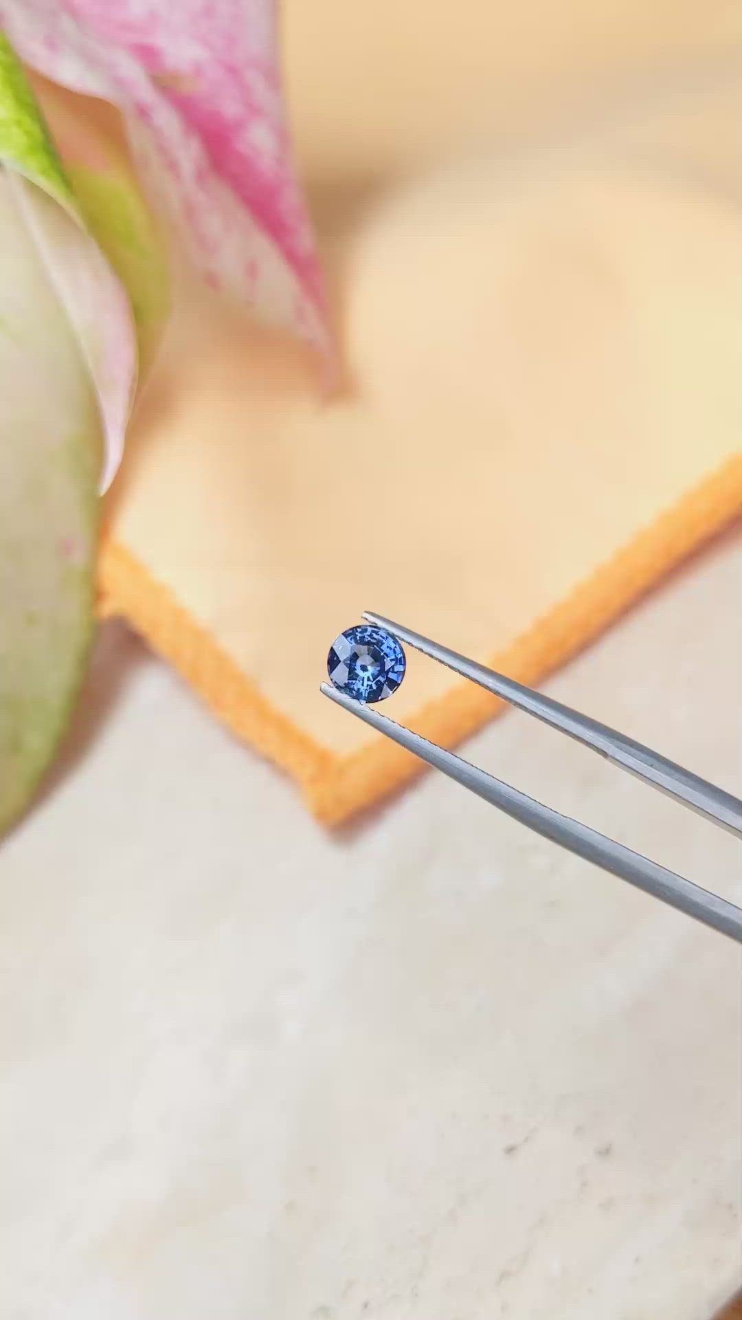 0.84 Ct. Blue Sapphire from Ceylon (Sri Lanka) Size Video