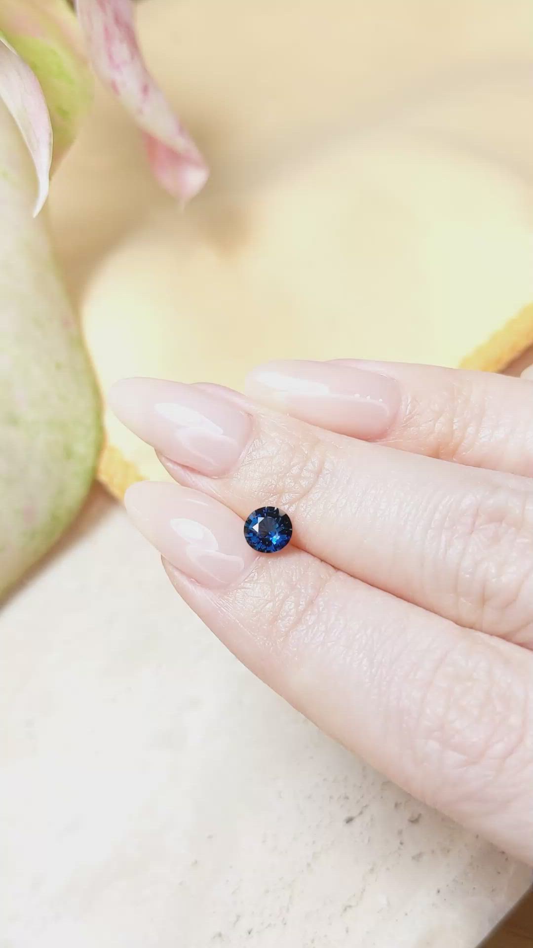 0.85 Ct. Blue Sapphire from Ceylon (Sri Lanka) Size Video