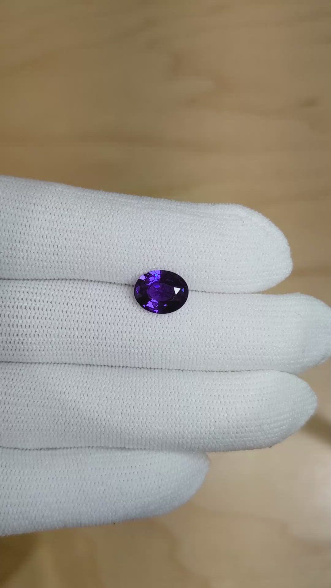 2.60 Ct. Color Change Sapphire from Ceylon (Sri Lanka) Size Video