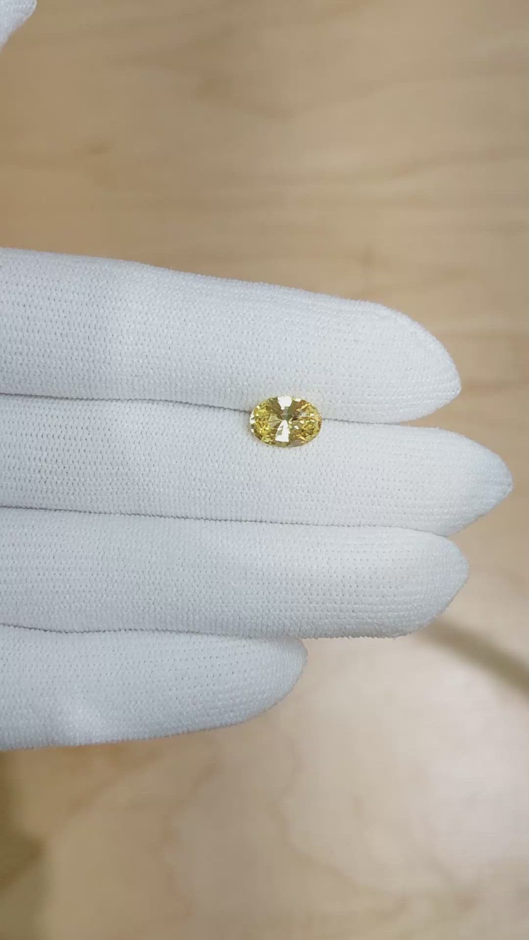2.05 Ct. Yellow Sapphire from Ceylon (Sri Lanka) Size Video