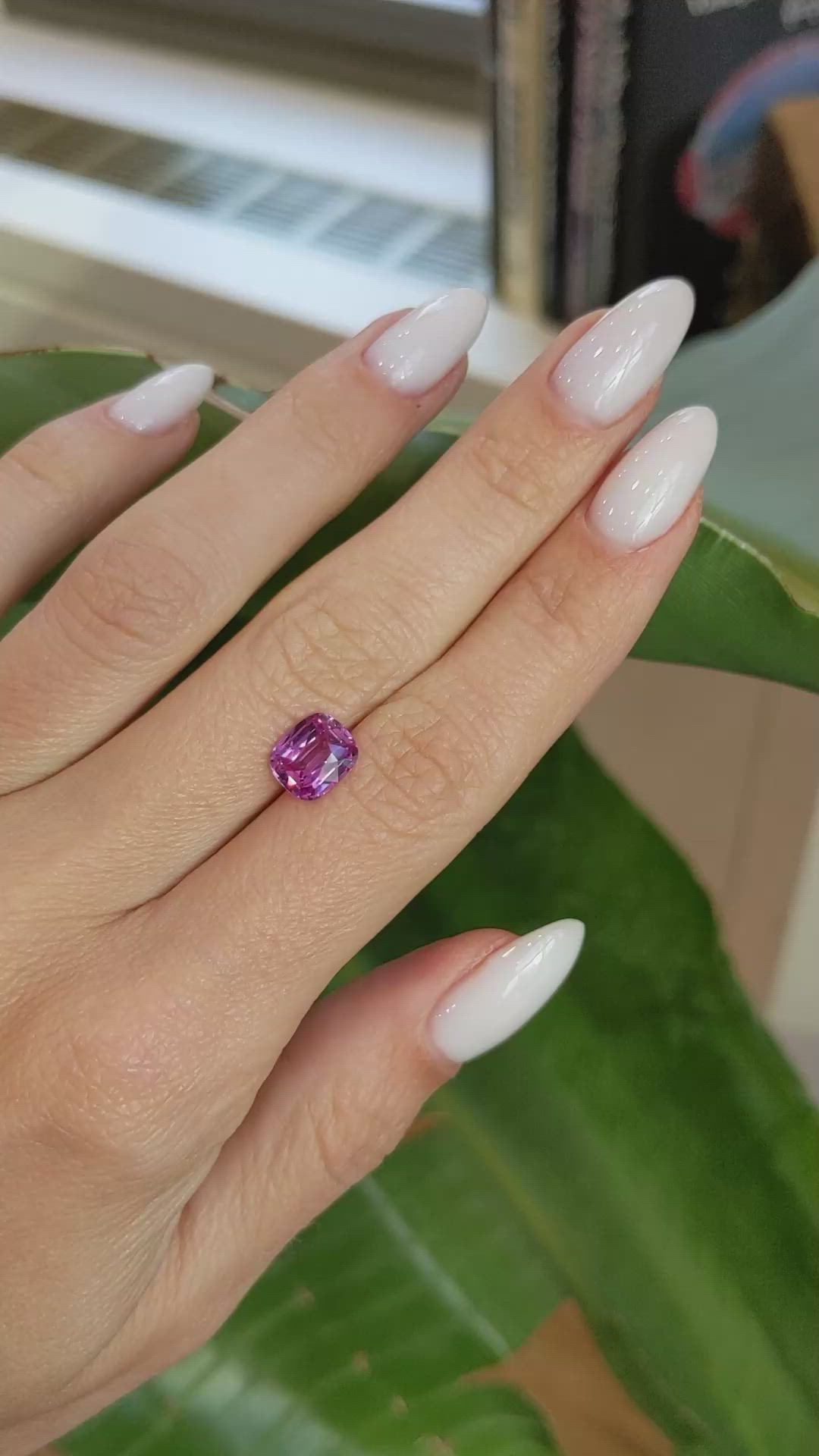 2.07 Ct. Pink Sapphire from Ceylon (Sri Lanka) Size Video