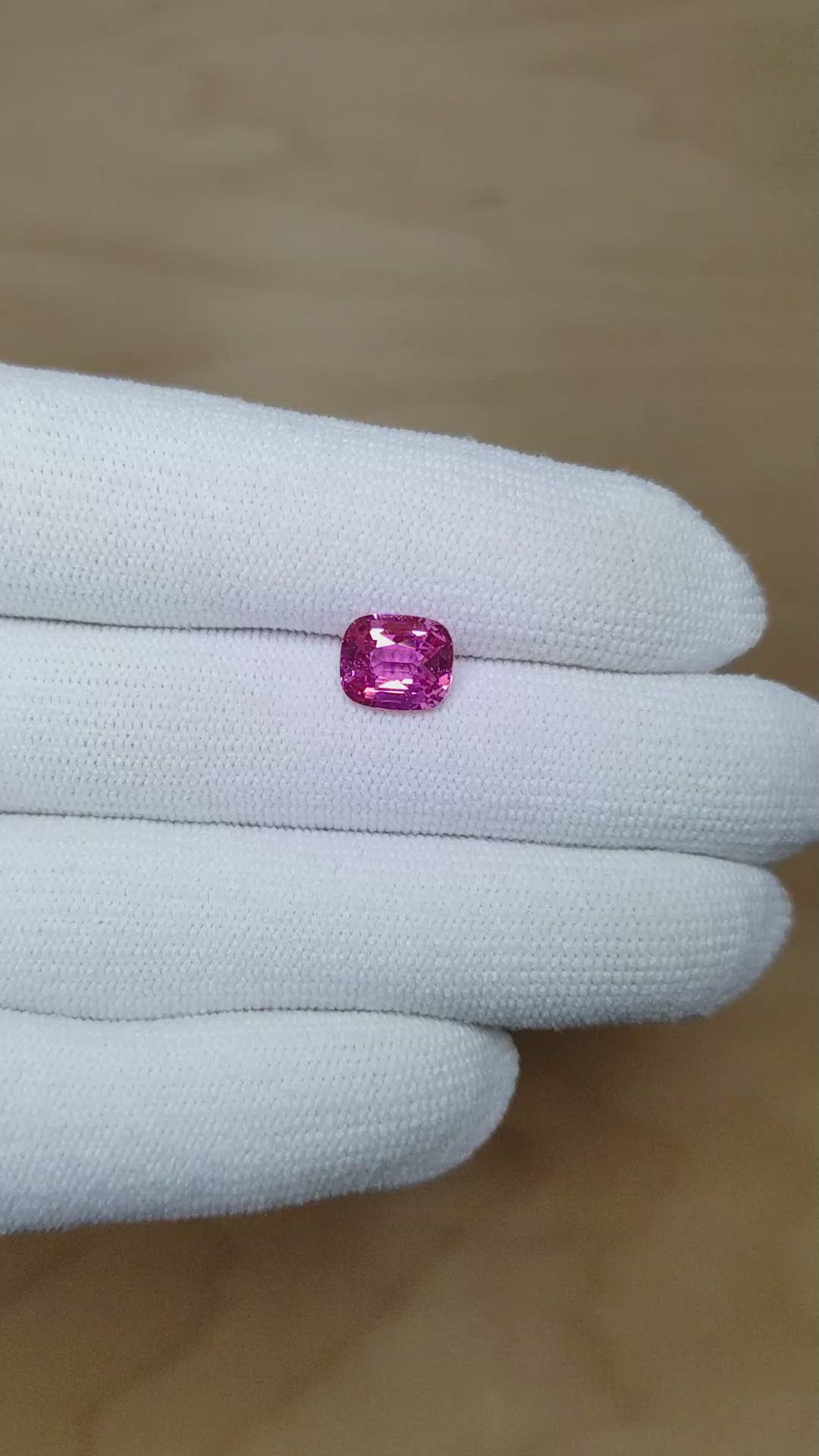 2.07 Ct. Pink Sapphire from Ceylon (Sri Lanka) Size Video