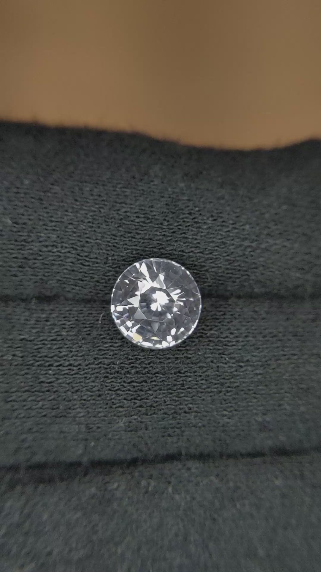 3.05 Ct. White Sapphire from Ceylon (Sri Lanka) Size Video