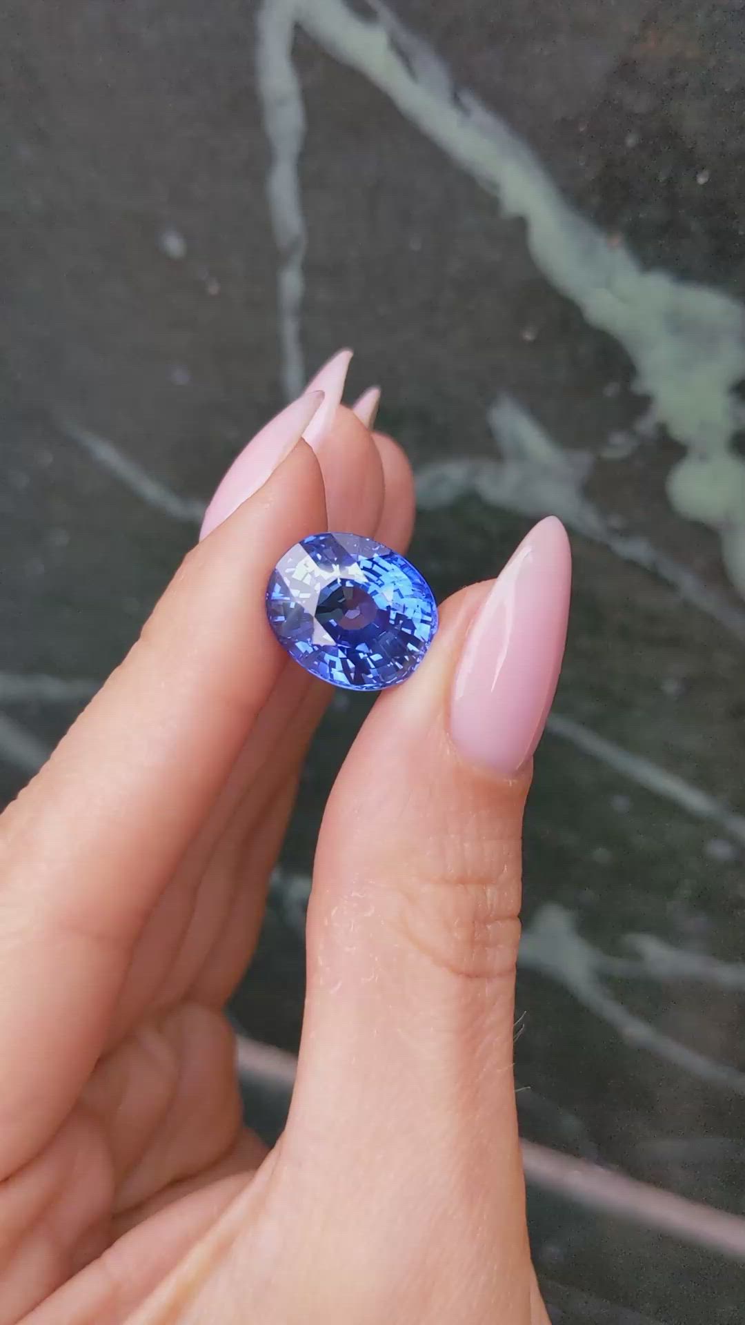 13.08 Ct. Blue Sapphire from Ceylon (Sri Lanka) Size Video