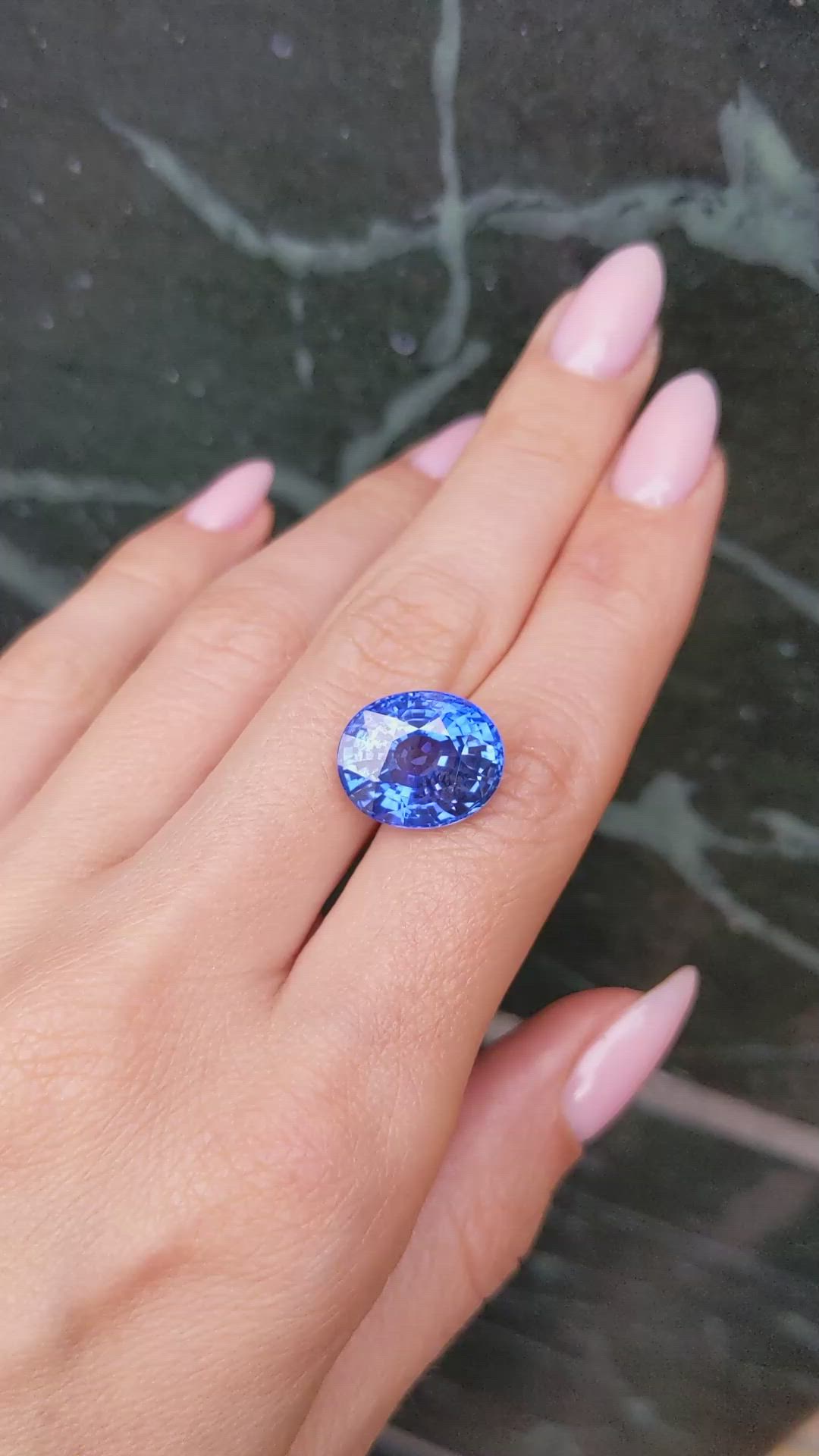 13.08 Ct. Blue Sapphire from Ceylon (Sri Lanka) Size Video