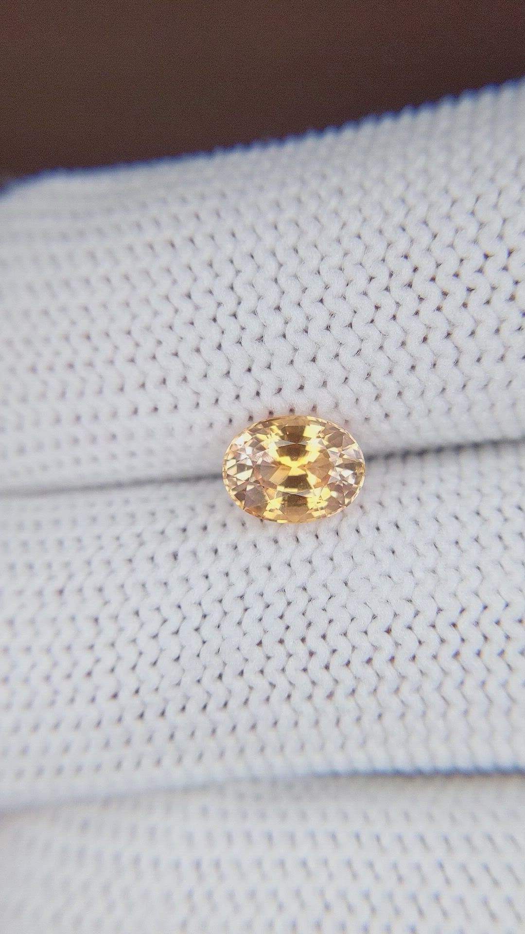 1.37 Ct. Peach Sapphire from Madagascar Size Video