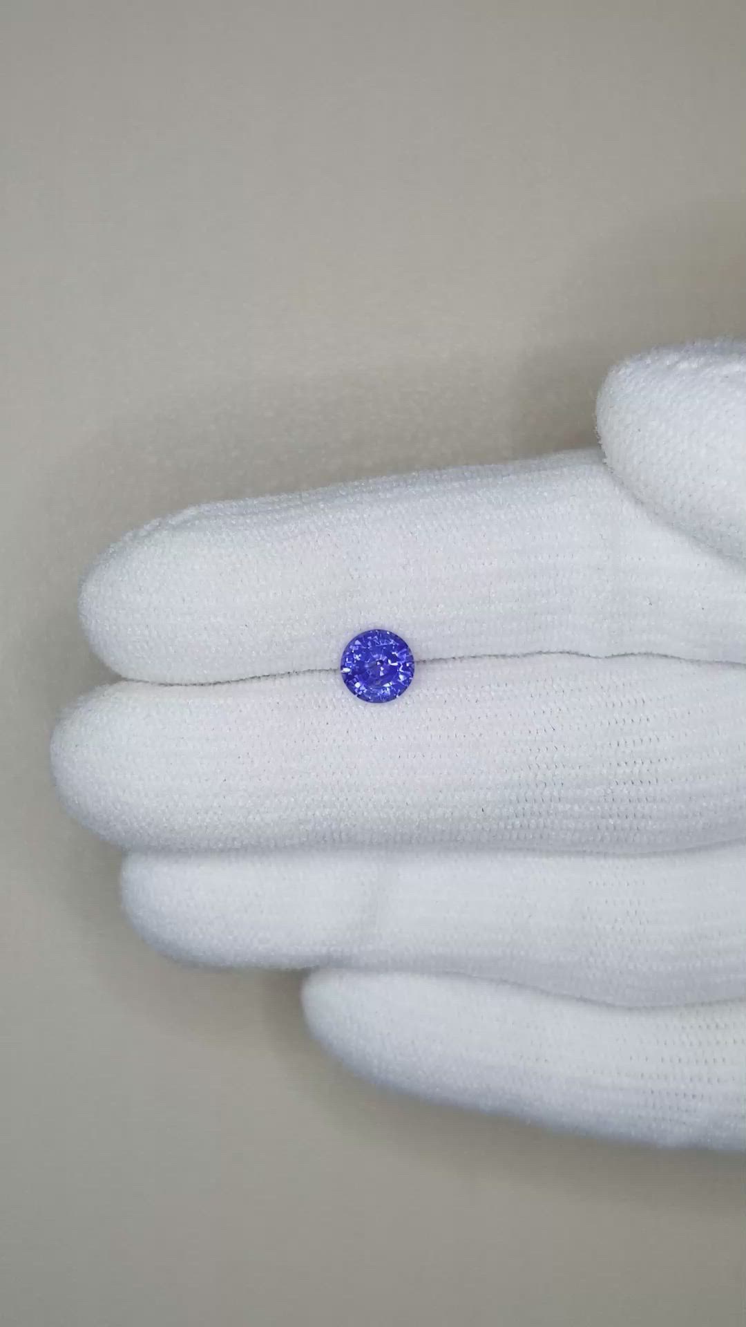 0.90 Ct. Blue Sapphire from Ceylon (Sri Lanka) Size Video