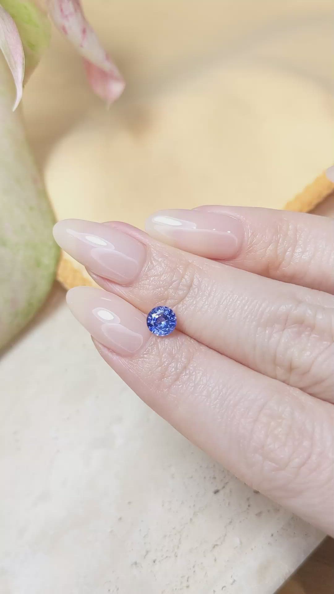 0.90 Ct. Blue Sapphire from Ceylon (Sri Lanka) Size Video