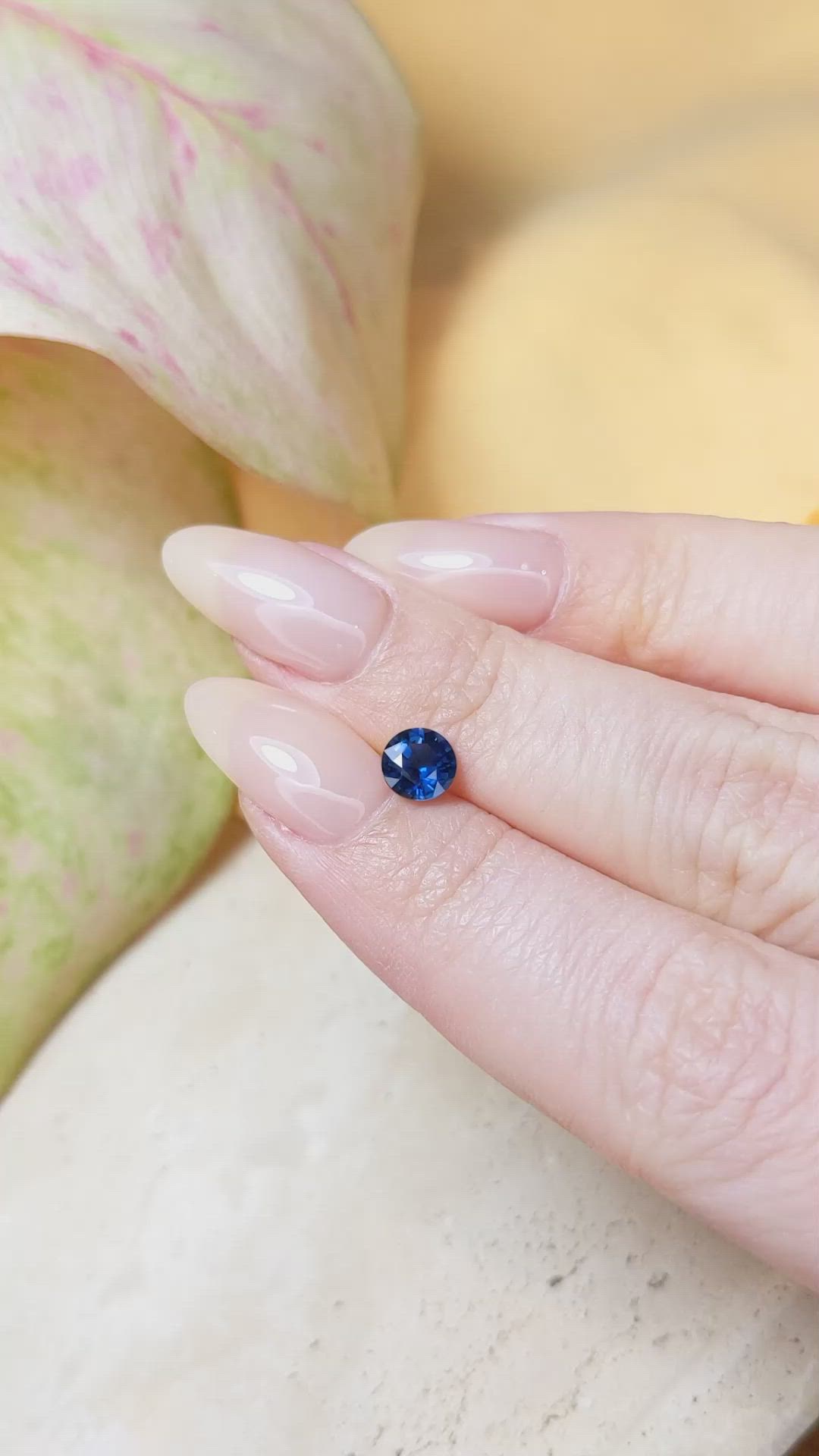 0.92 Ct. Blue Sapphire from Ceylon (Sri Lanka) Size Video