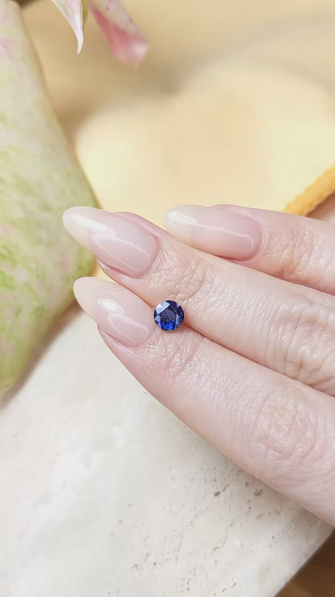 1.02 Ct. Blue Sapphire from Ceylon (Sri Lanka) Size Video